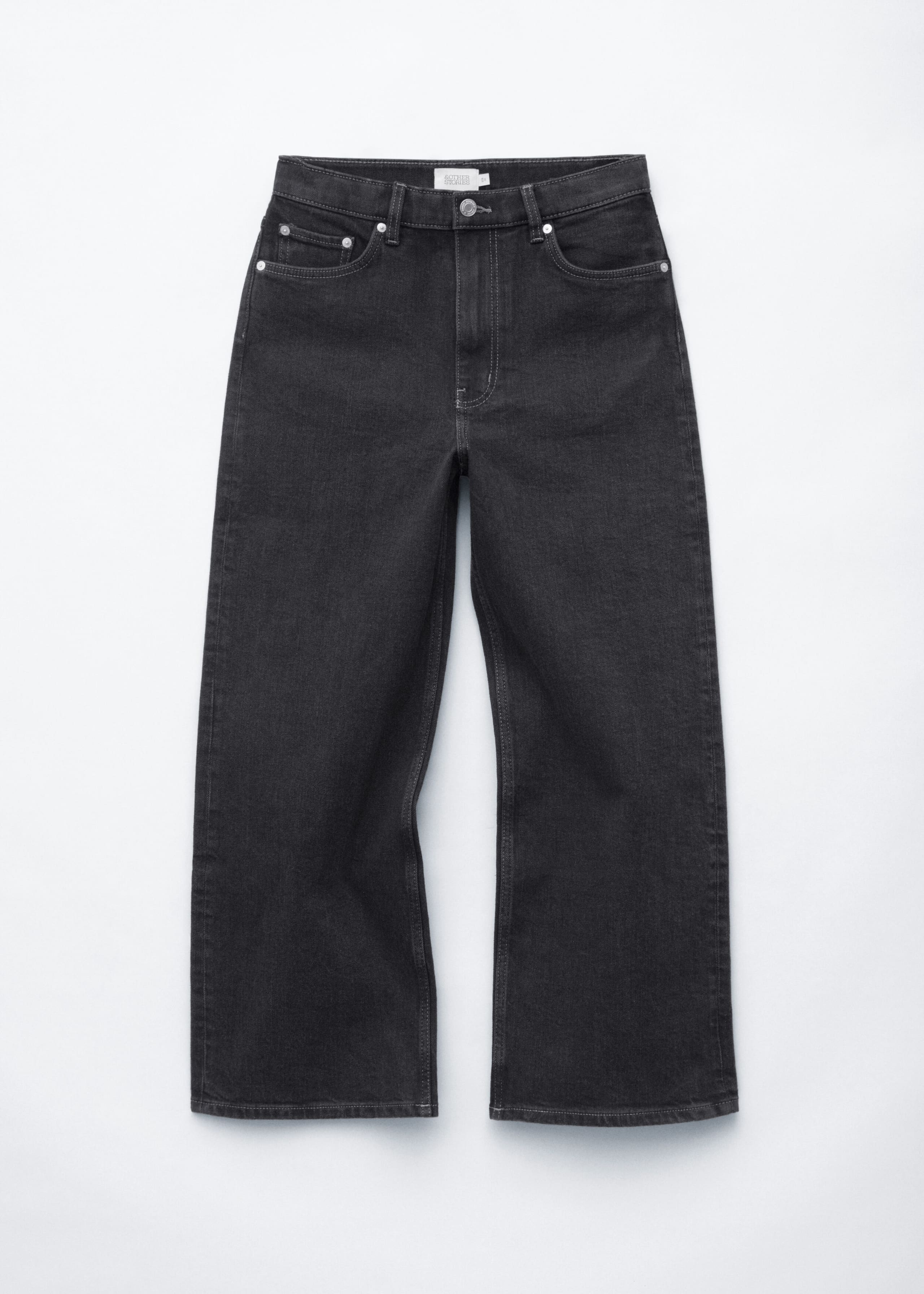 Cropped Wide-Leg Jeans - Mid Blue - Still Life