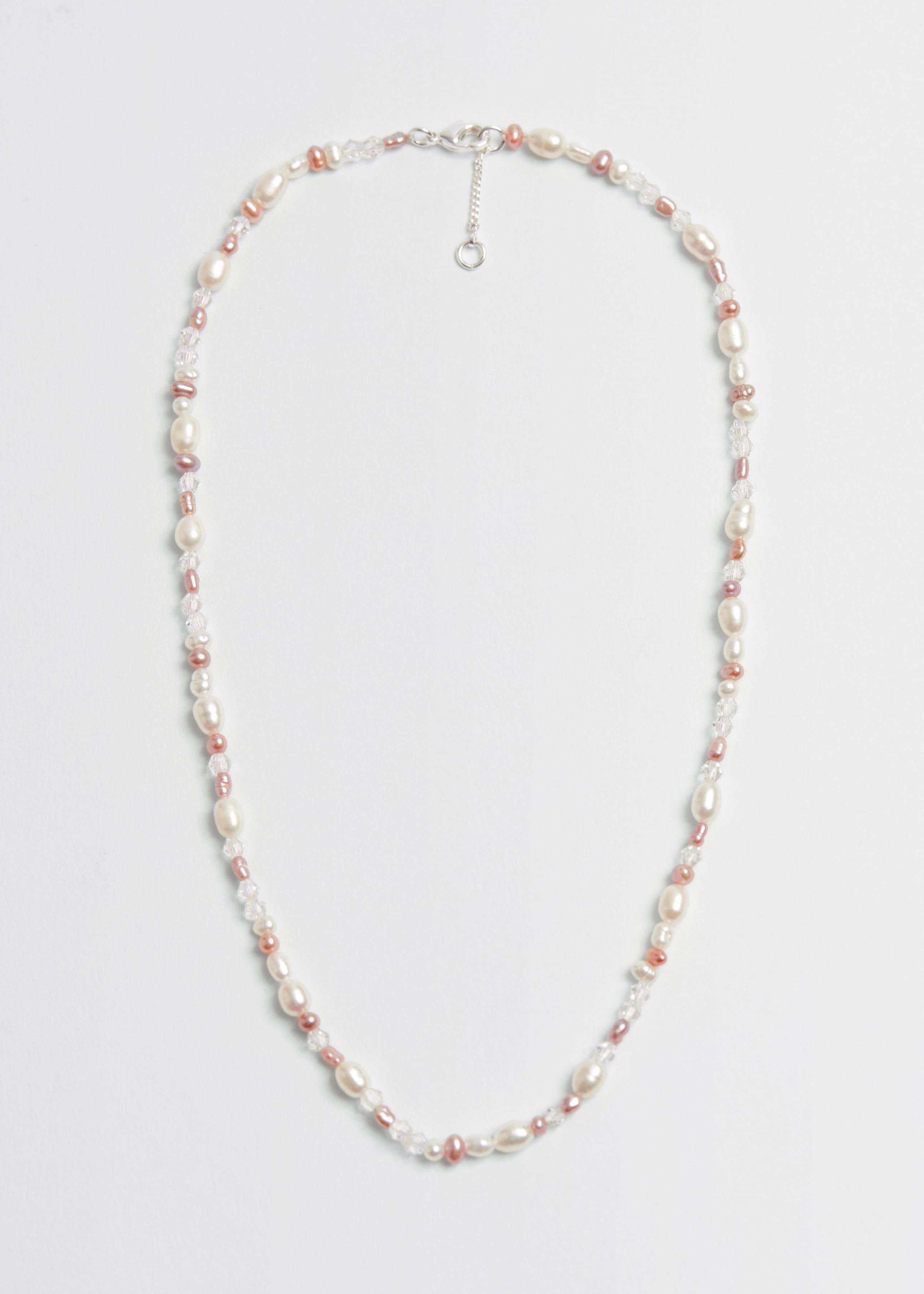 Pearl Bead Necklace - Cream/Pink - Still Life