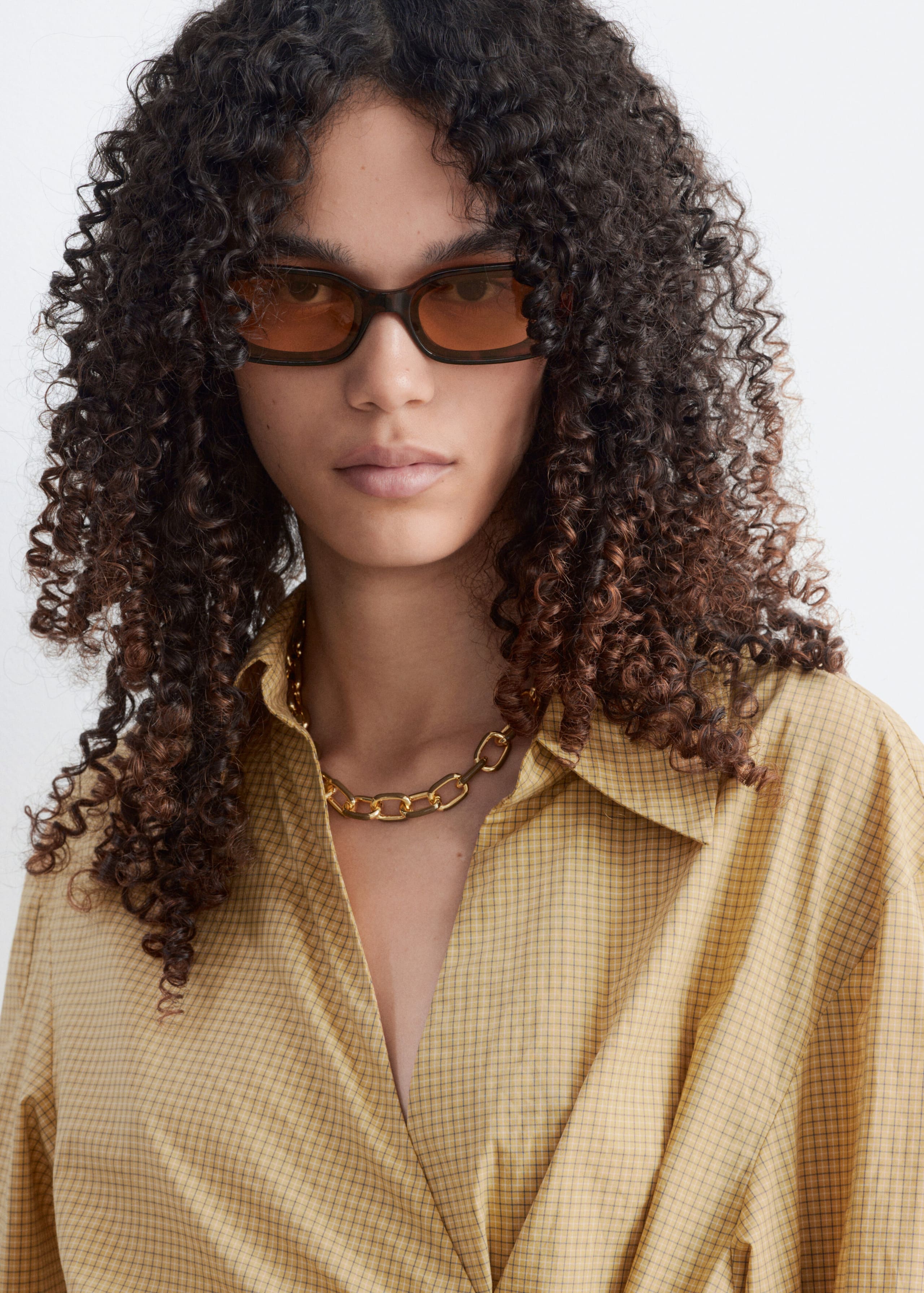 Wrap Shirt Mini Dress - Yellow/Checked - Still Life