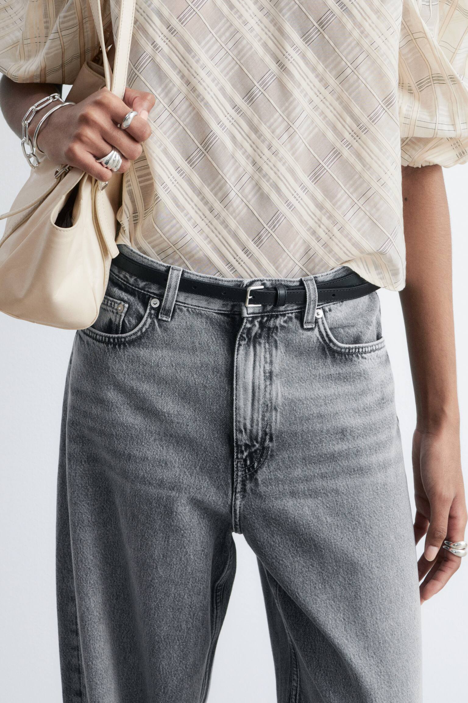 Calças baggy - Cinzento claro - 9