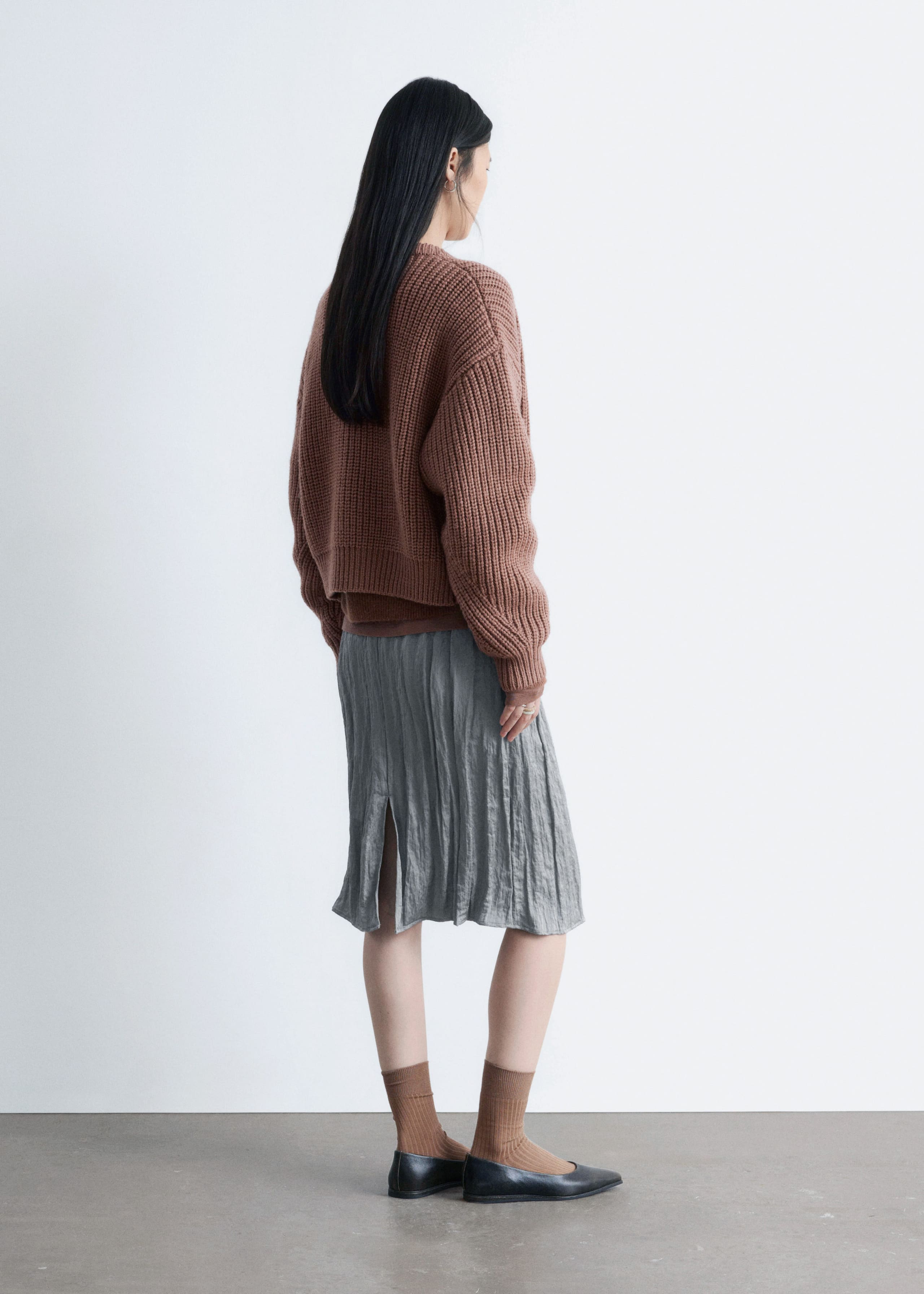 Image of Knitted Wool Bomber Jacket