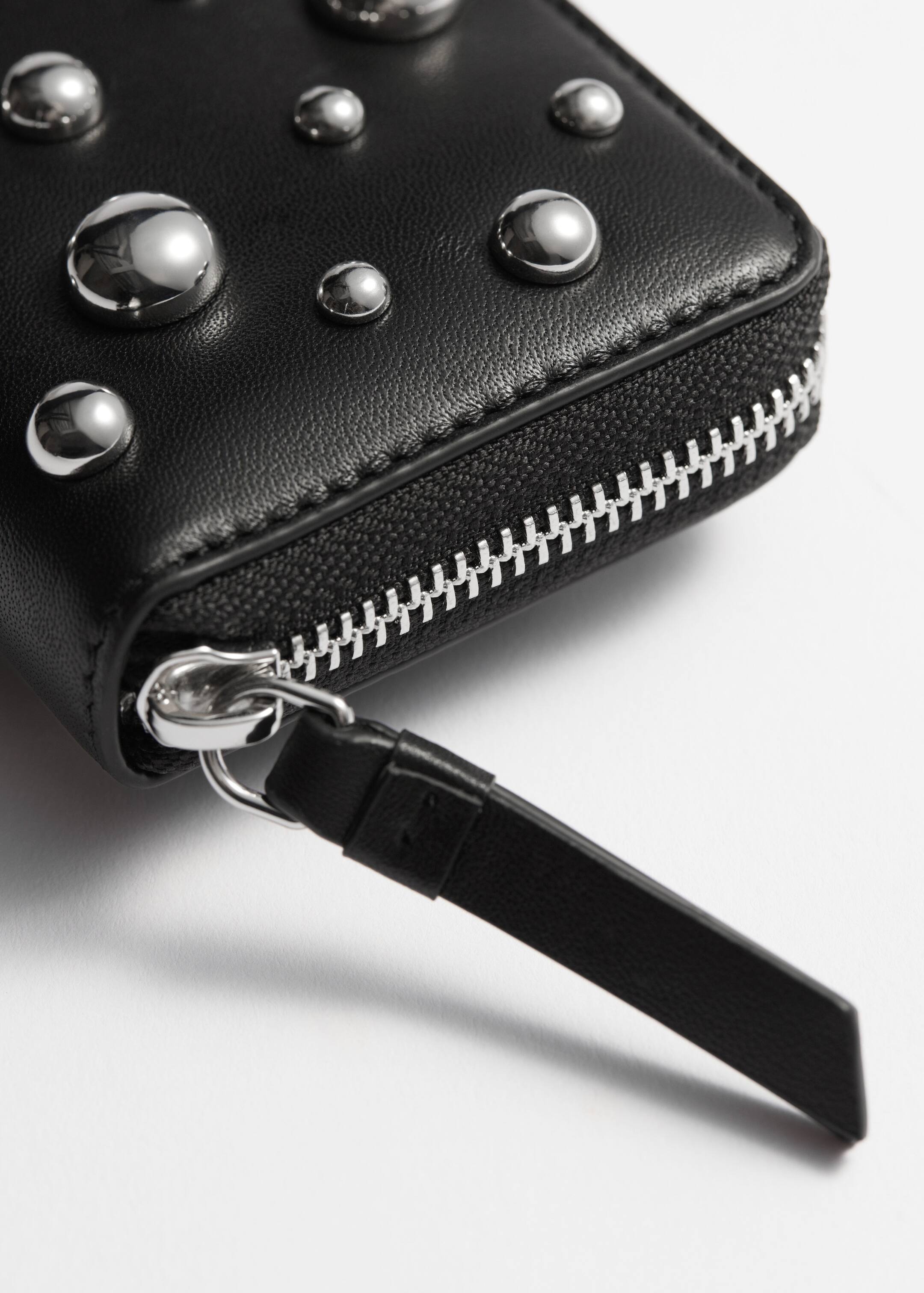 View larger image: Studded Leather Wallet - Black - Ladies | H&M GB 2