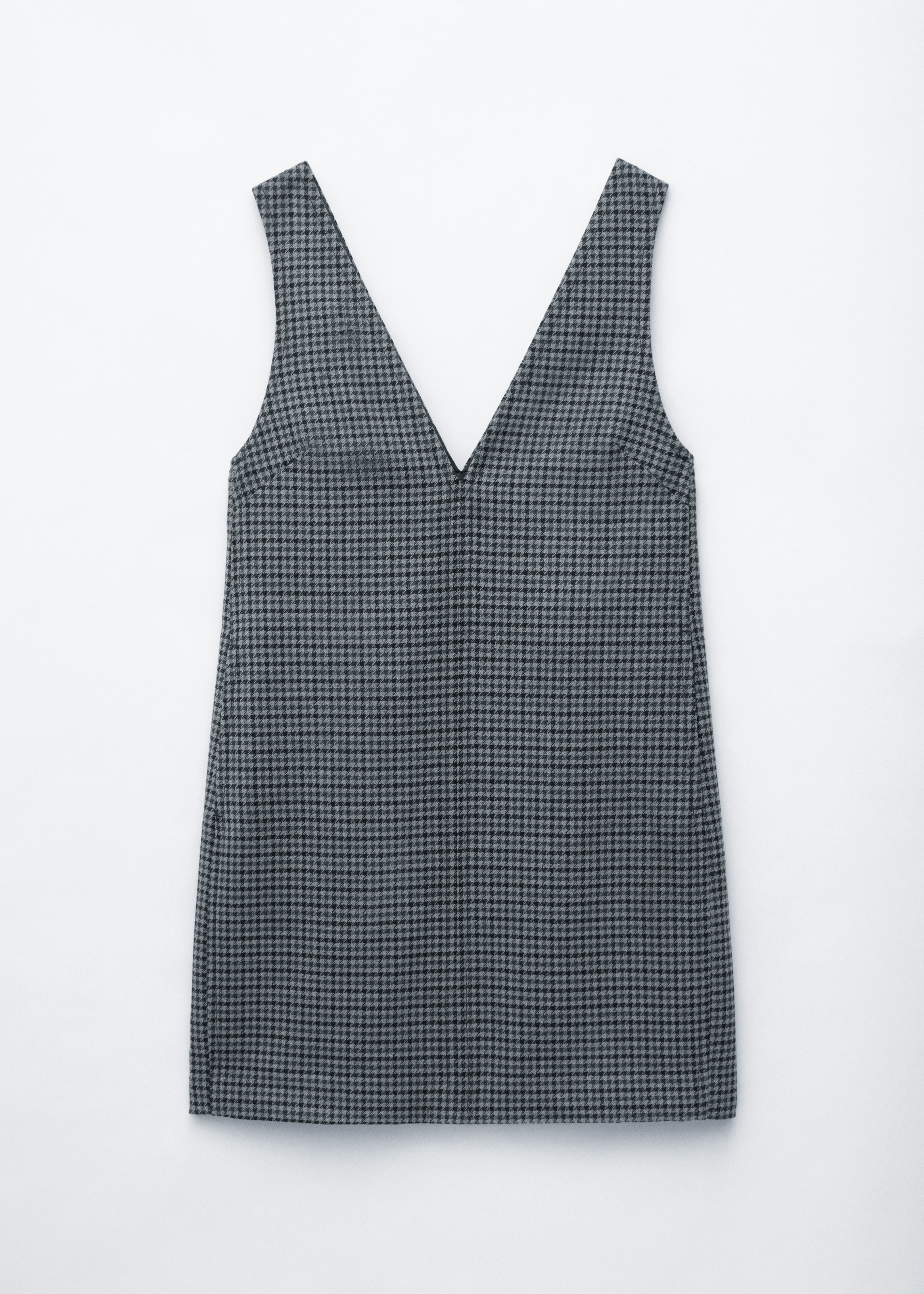 Kleid mit Hahnentrittmuster - Grau/Kariert