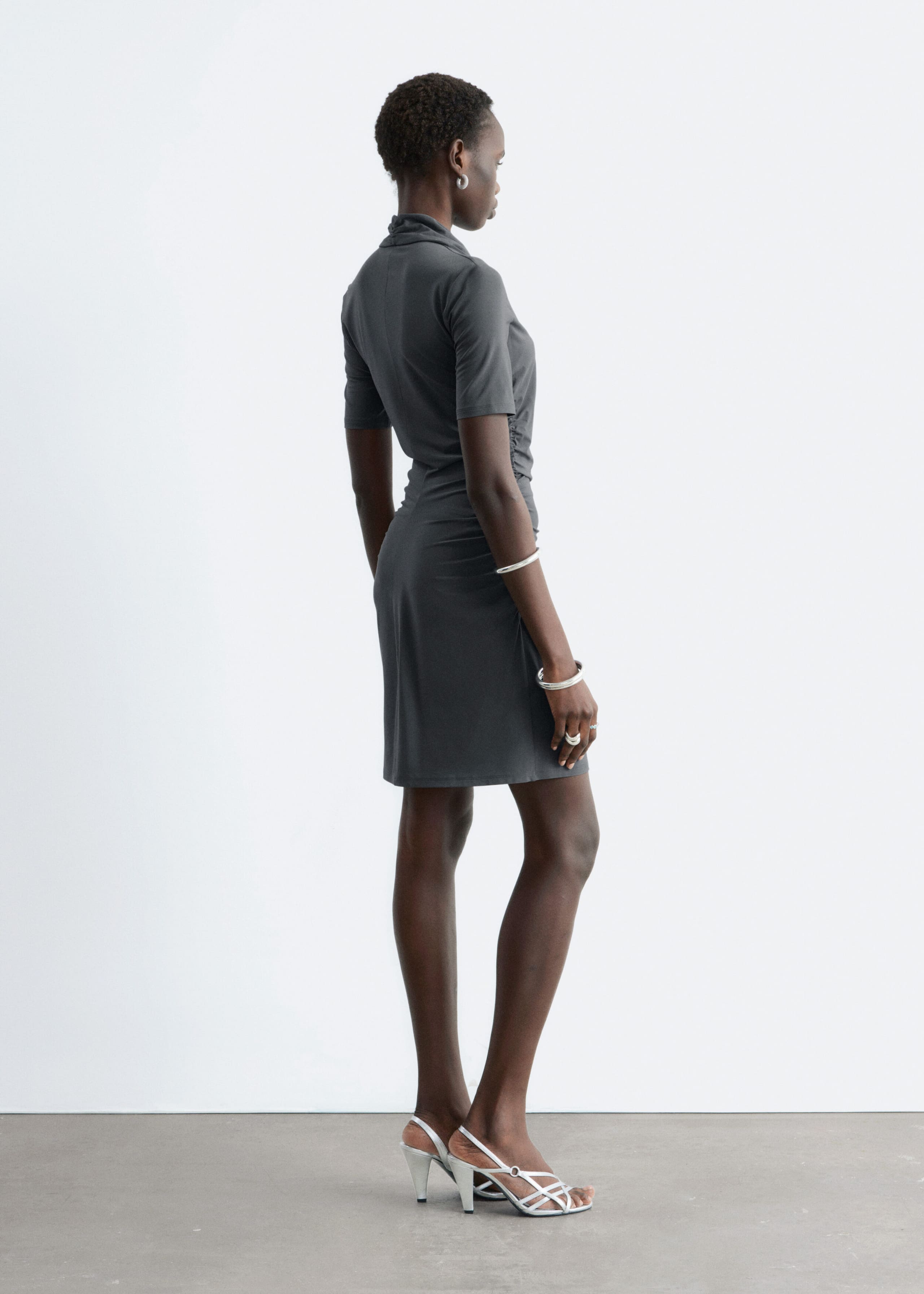 Image of Draped Wrap Mini Dress