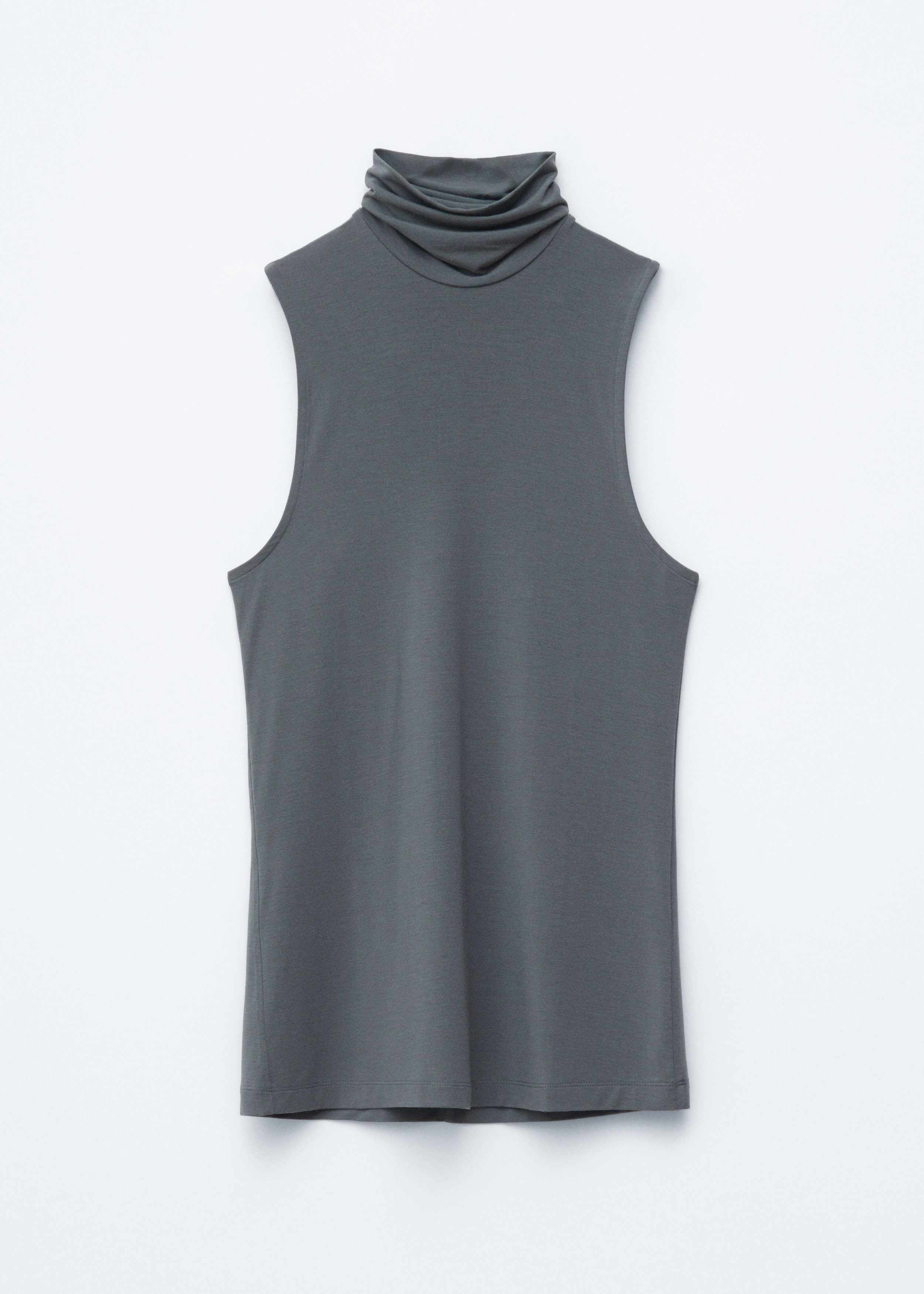 Knitted Sleeveless Turtleneck Top - Orange/Black - & Other Stories US