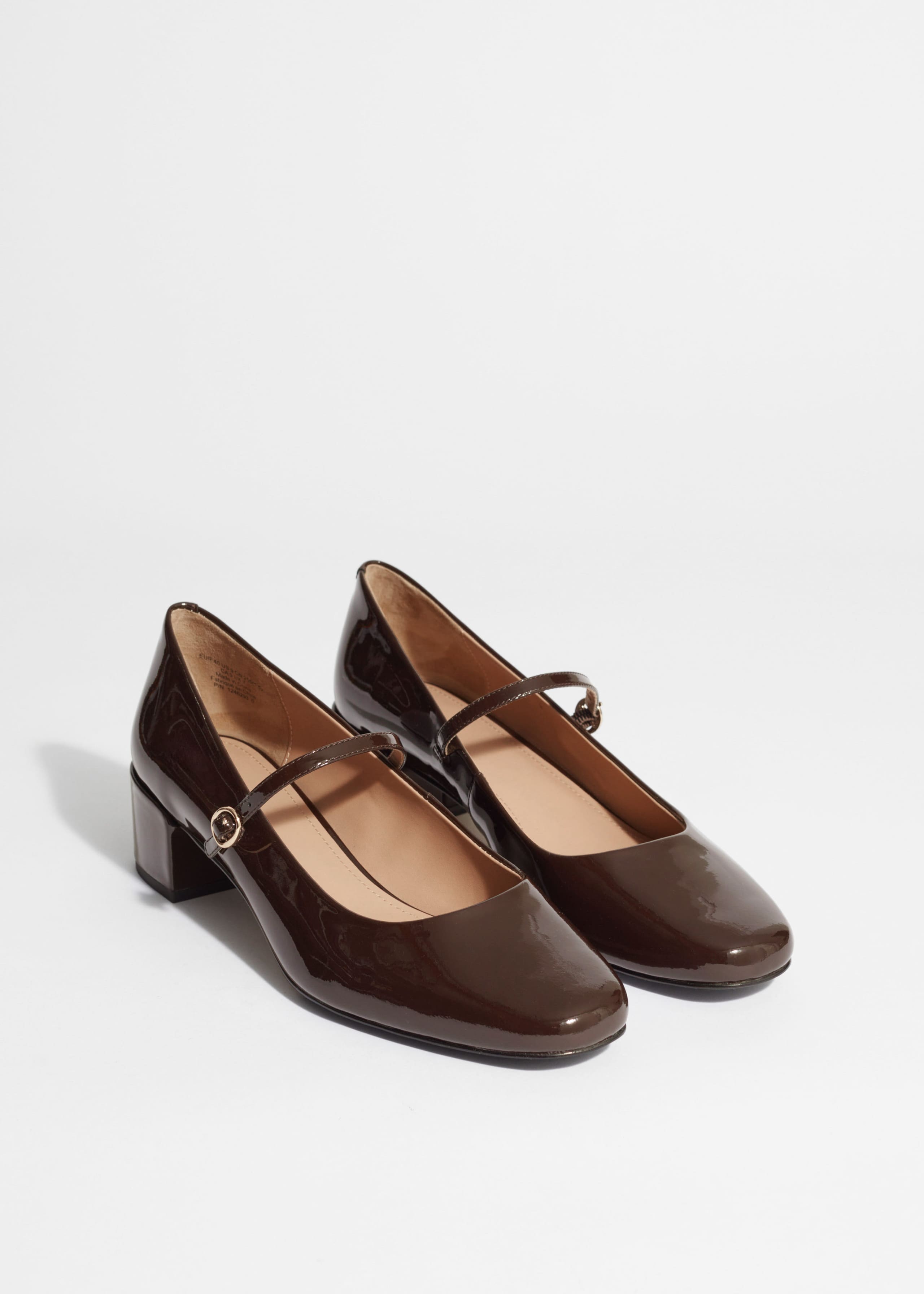 Décolleté Mary Jane in pelle - Nero - Natura morta