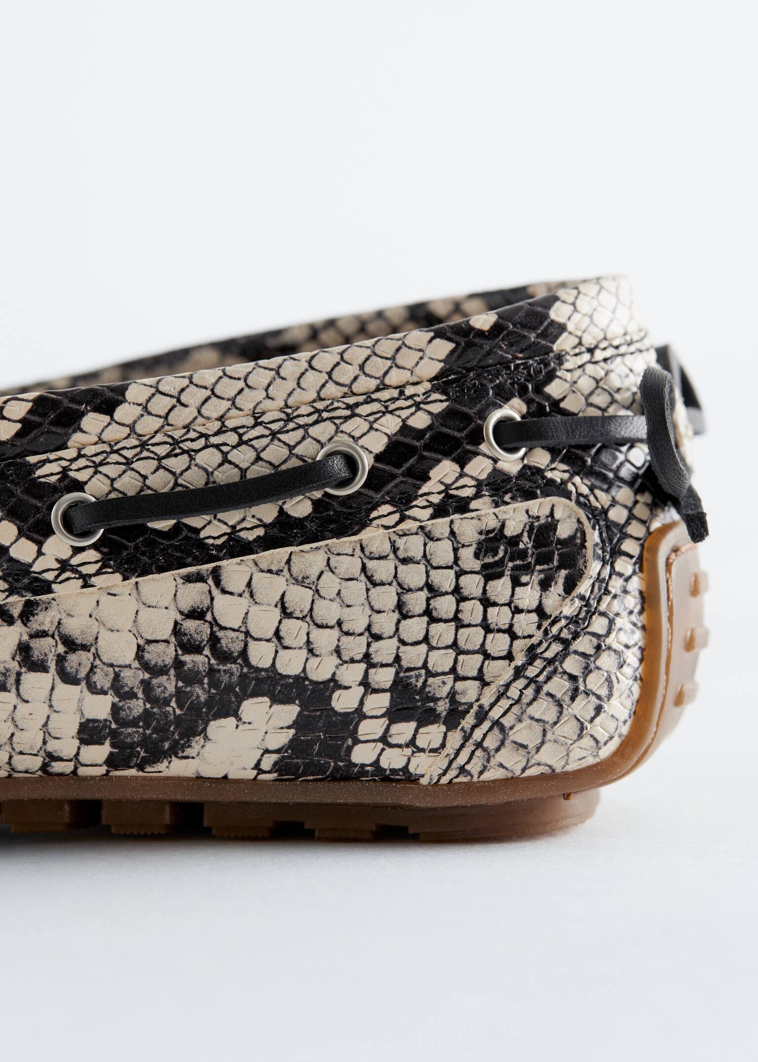 Sejlersko i læder - Lys beige slange - 3