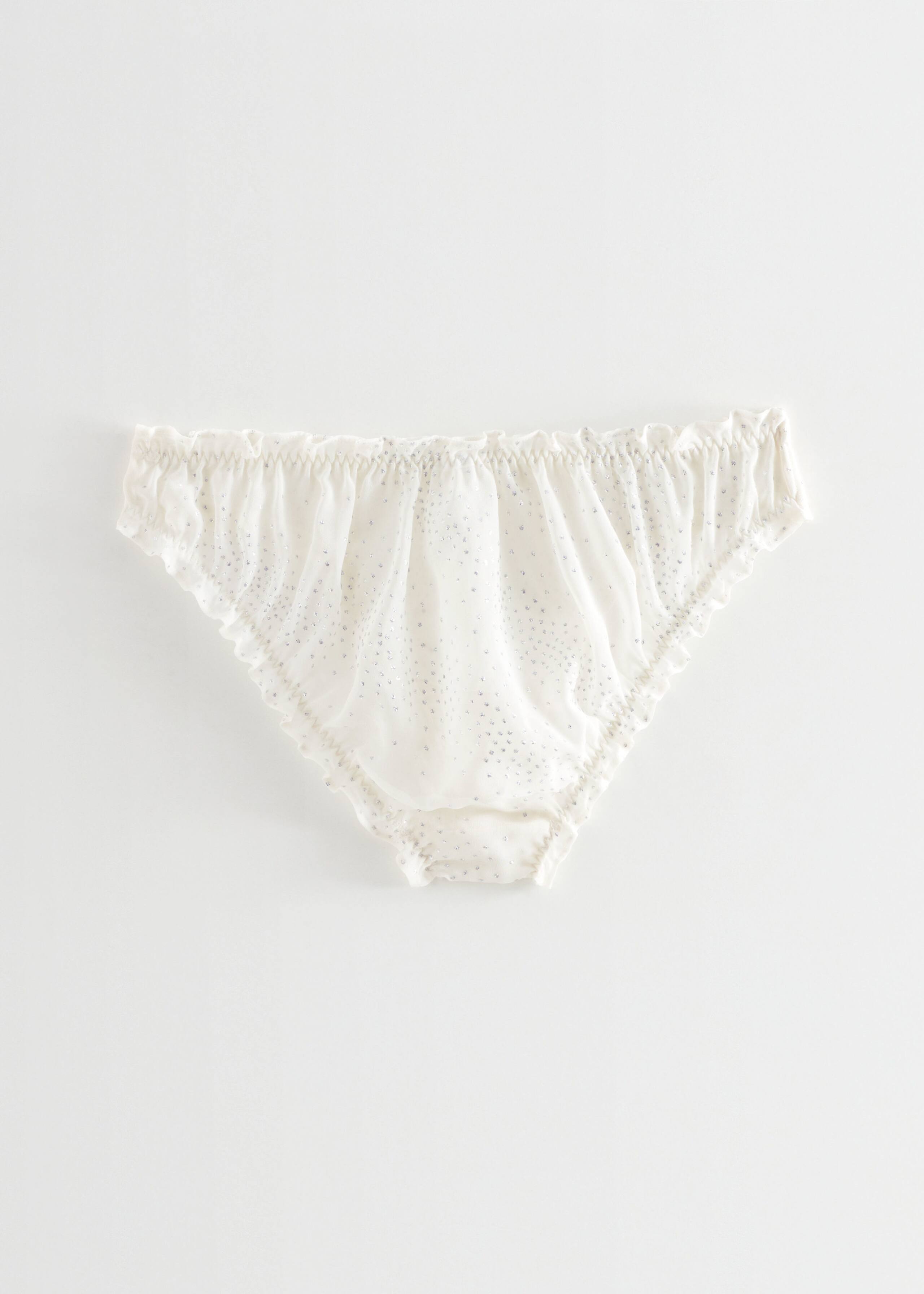 Glittery Frilled Briefs - White - Still Life