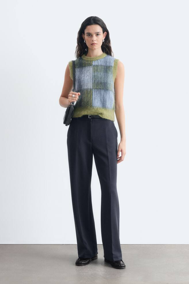 Elegante Bügelfaltenhose - Dunkelblau/Schwarz/Dunkelbraun - 1