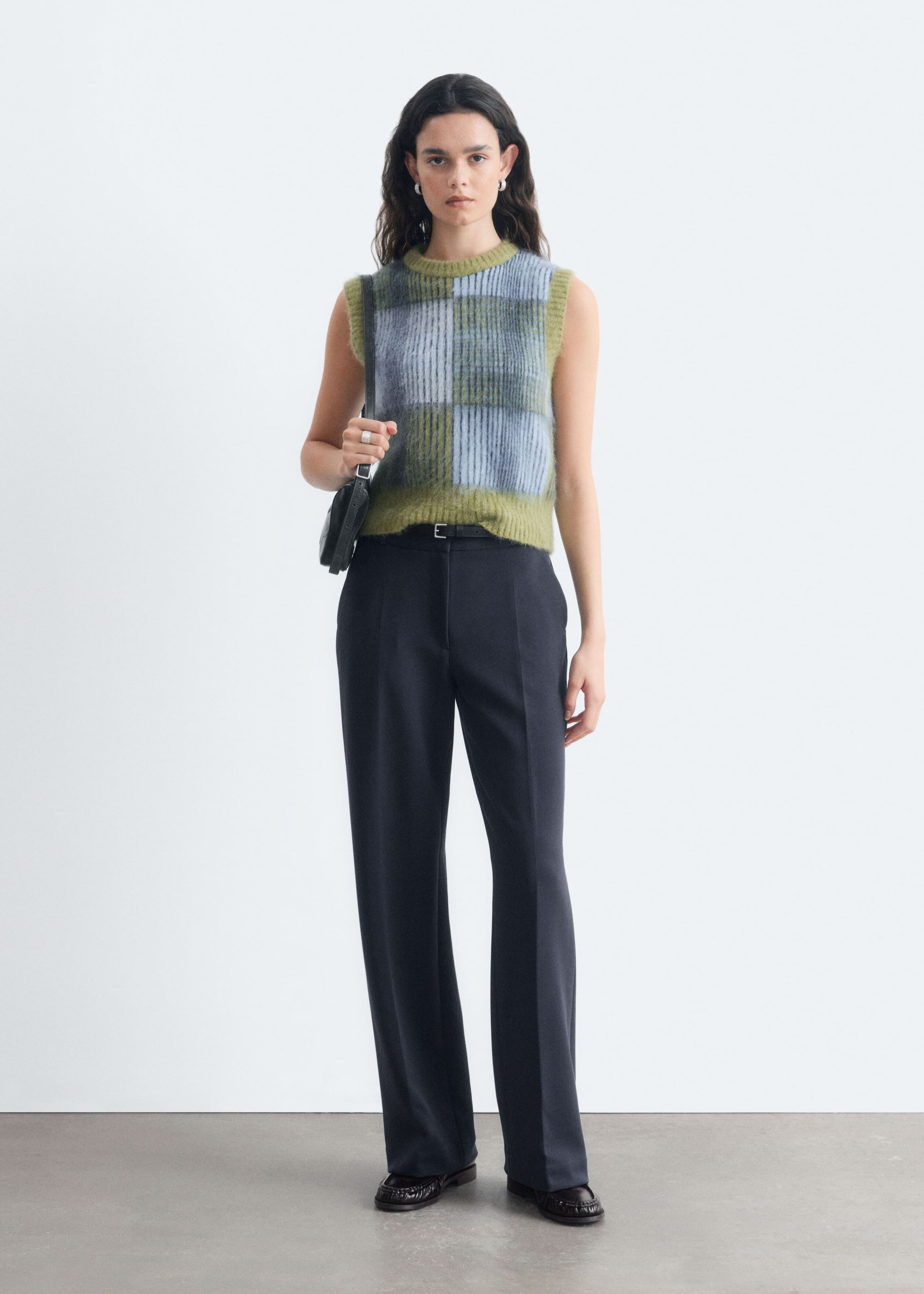 Tailored Press Crease Trousers - Dark Brown - Lookbook