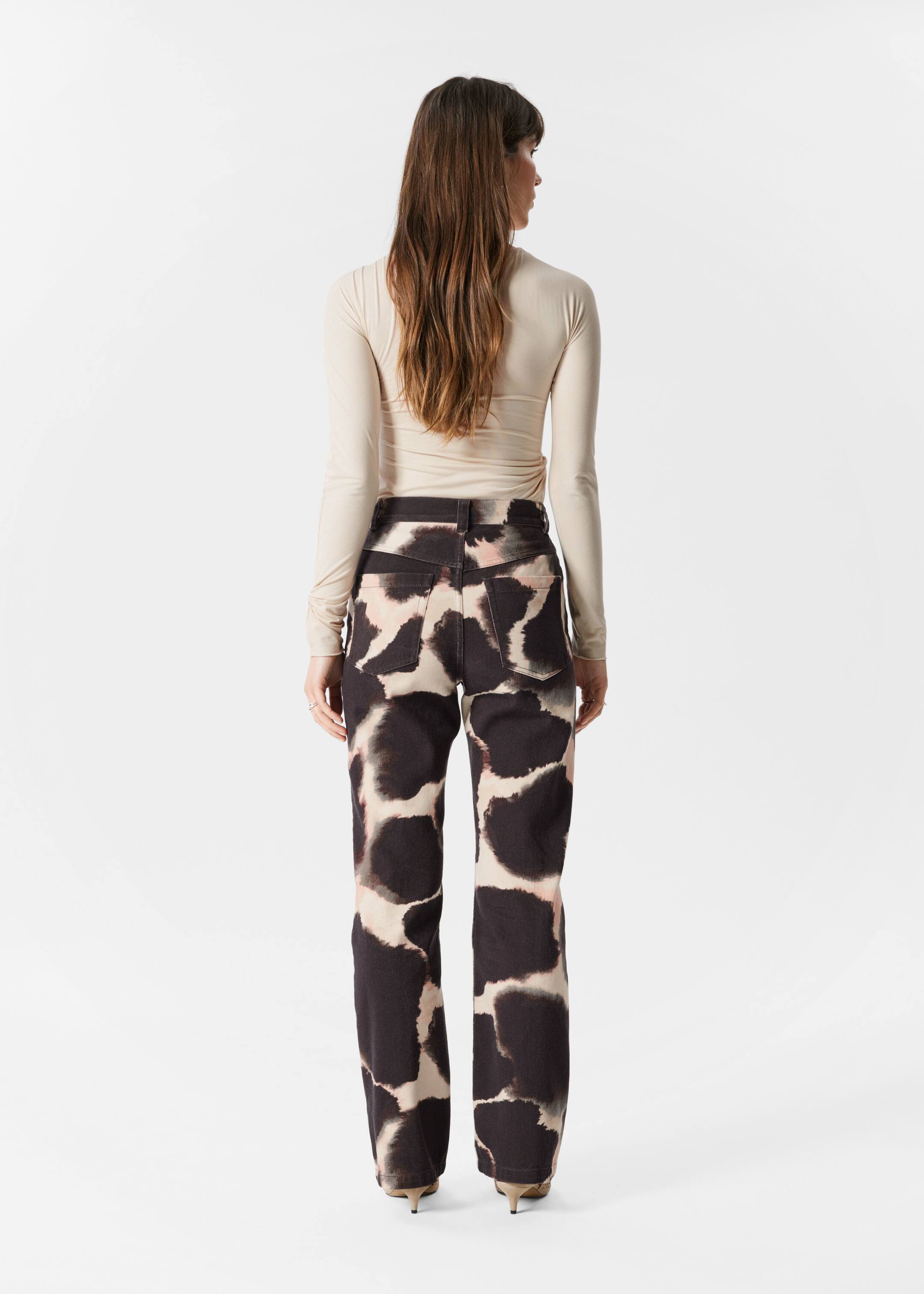 Agrandir l'image: Pantalon droit - Imprimé brun - FEMME | H&M FR 3