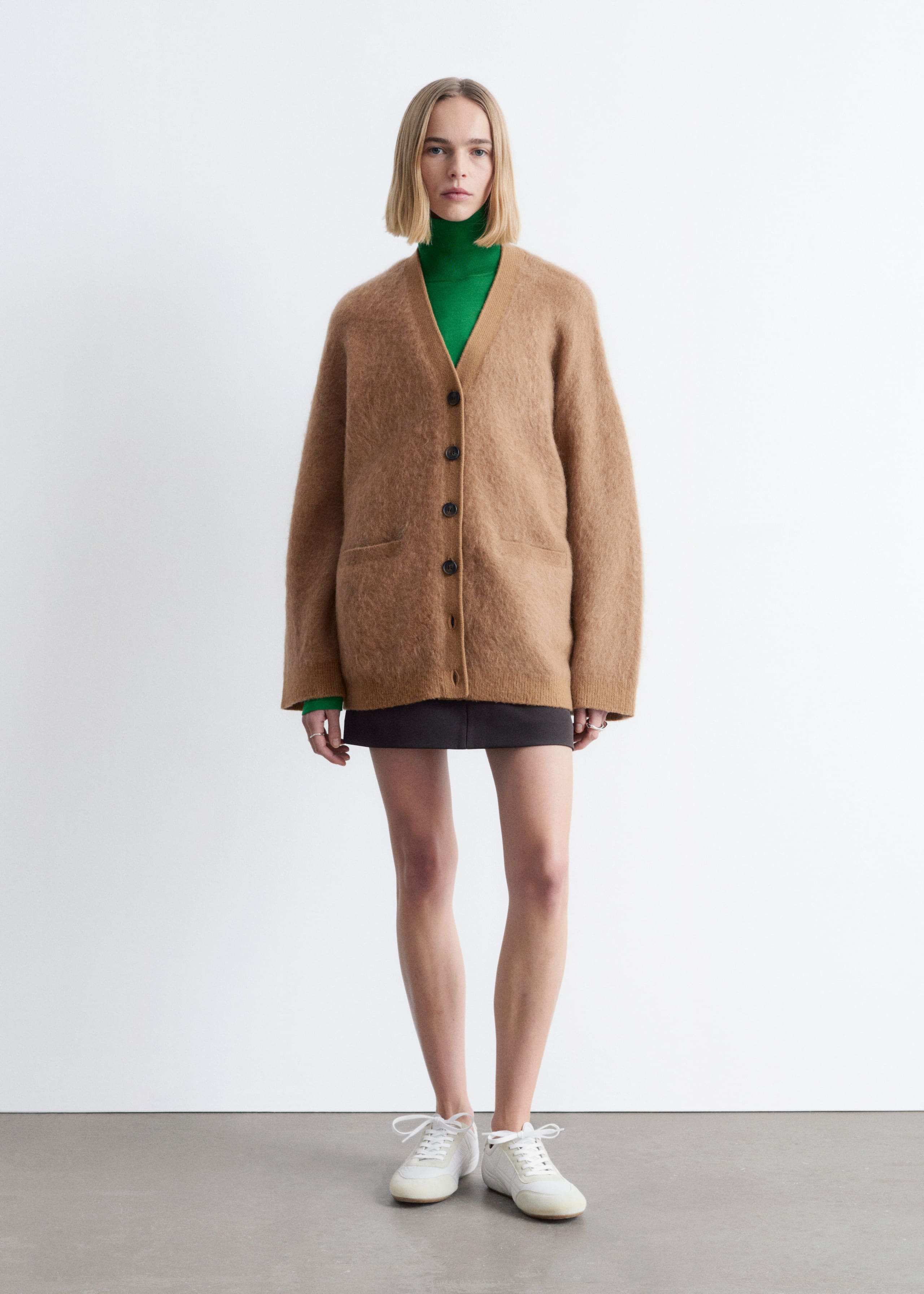 Image of Oversized Mohair-Blend Cardigan