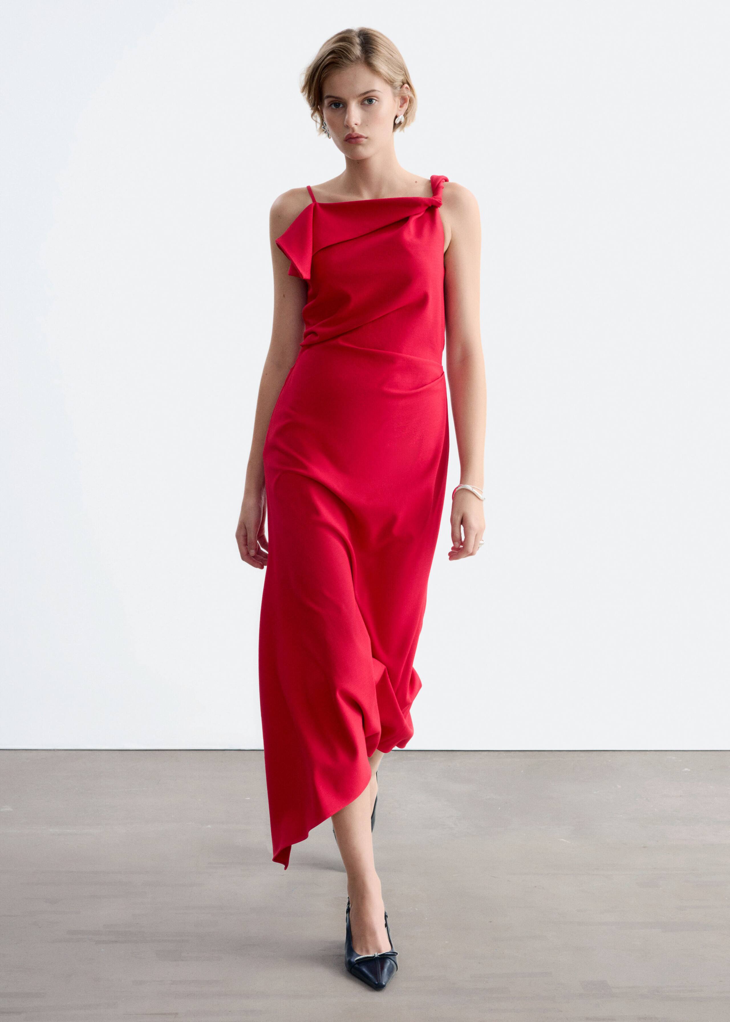 Twist-Strap Dress - Red - Lookbook