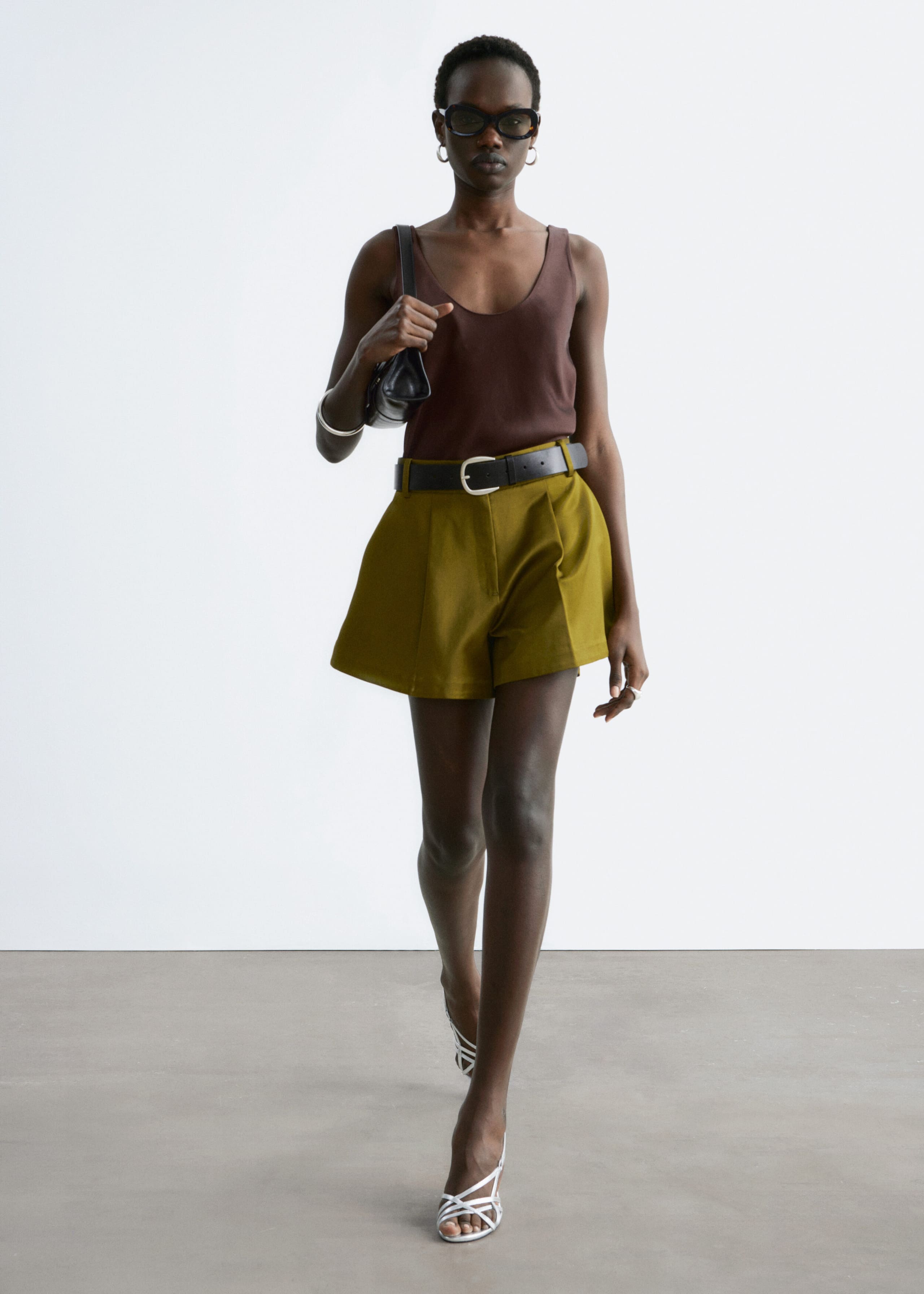 Image of A-Line Satin Shorts