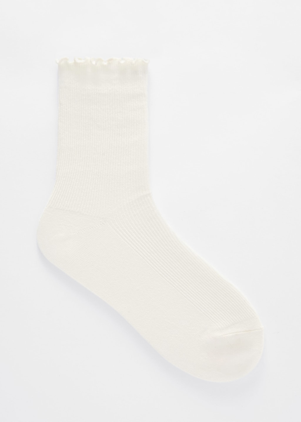 Chaussettes volantées et côtelées