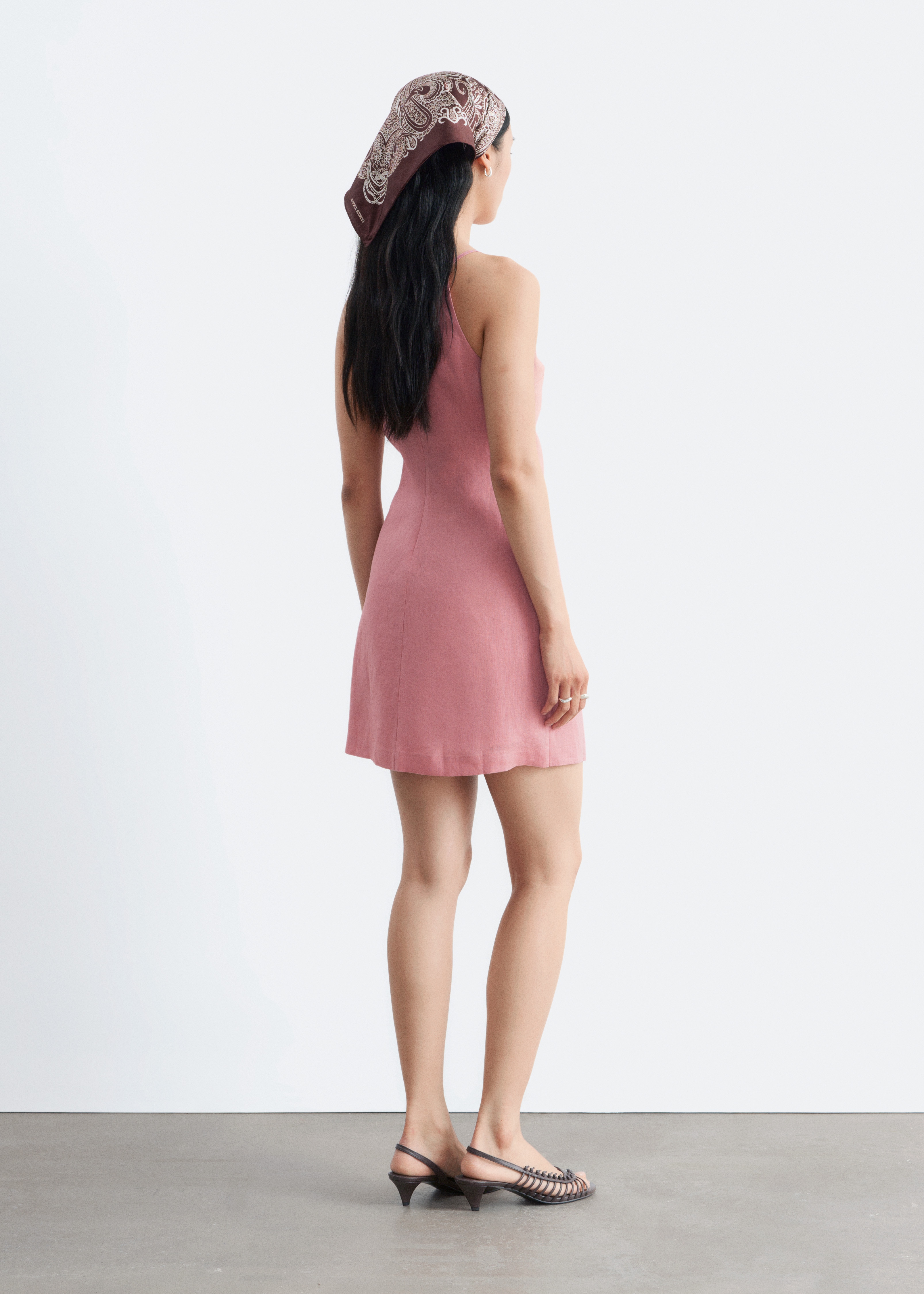 strapless open back dress Wrap Midi Dress, Pink Floral – Jolie Moi Retail main image 1