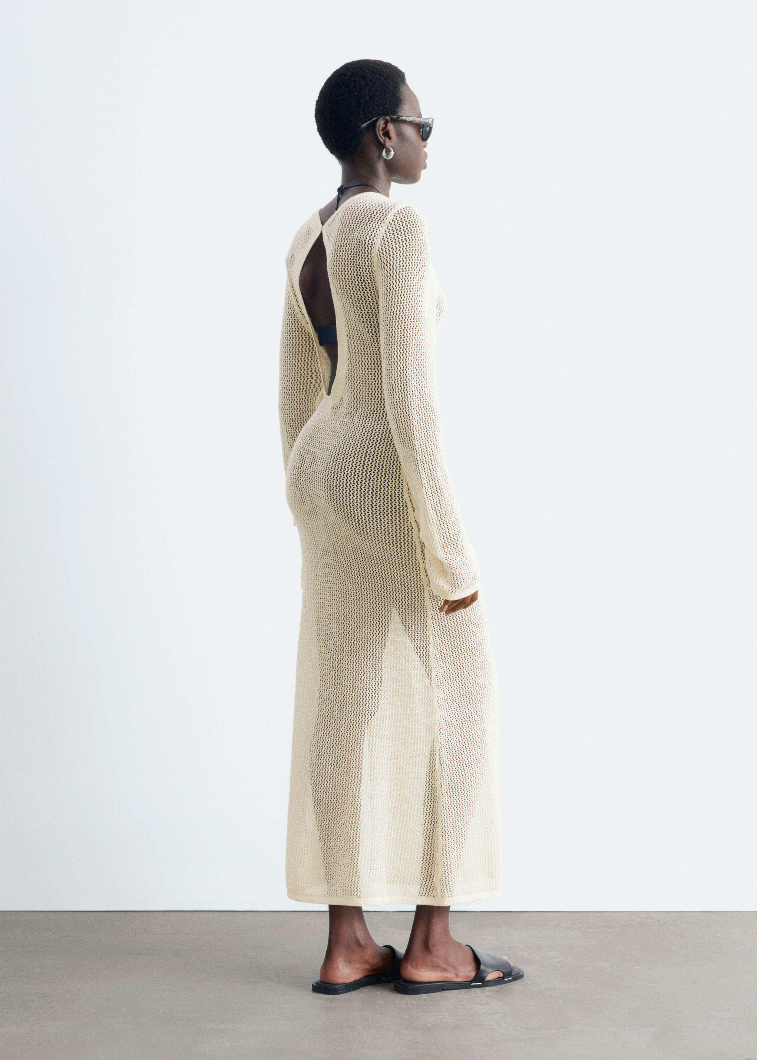 cotton knit lounge dresses Open-Knit Dress - White - Knitted Size:EU 41 / US 9.5-10 Cocktail Hour Dress Rental USW352024MonDayA Pink dogwood Features a flattering straight