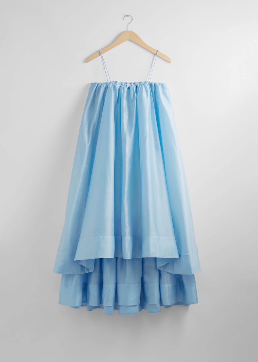 Vestido midi sin mangas a capas - Azul claro - Bodegón