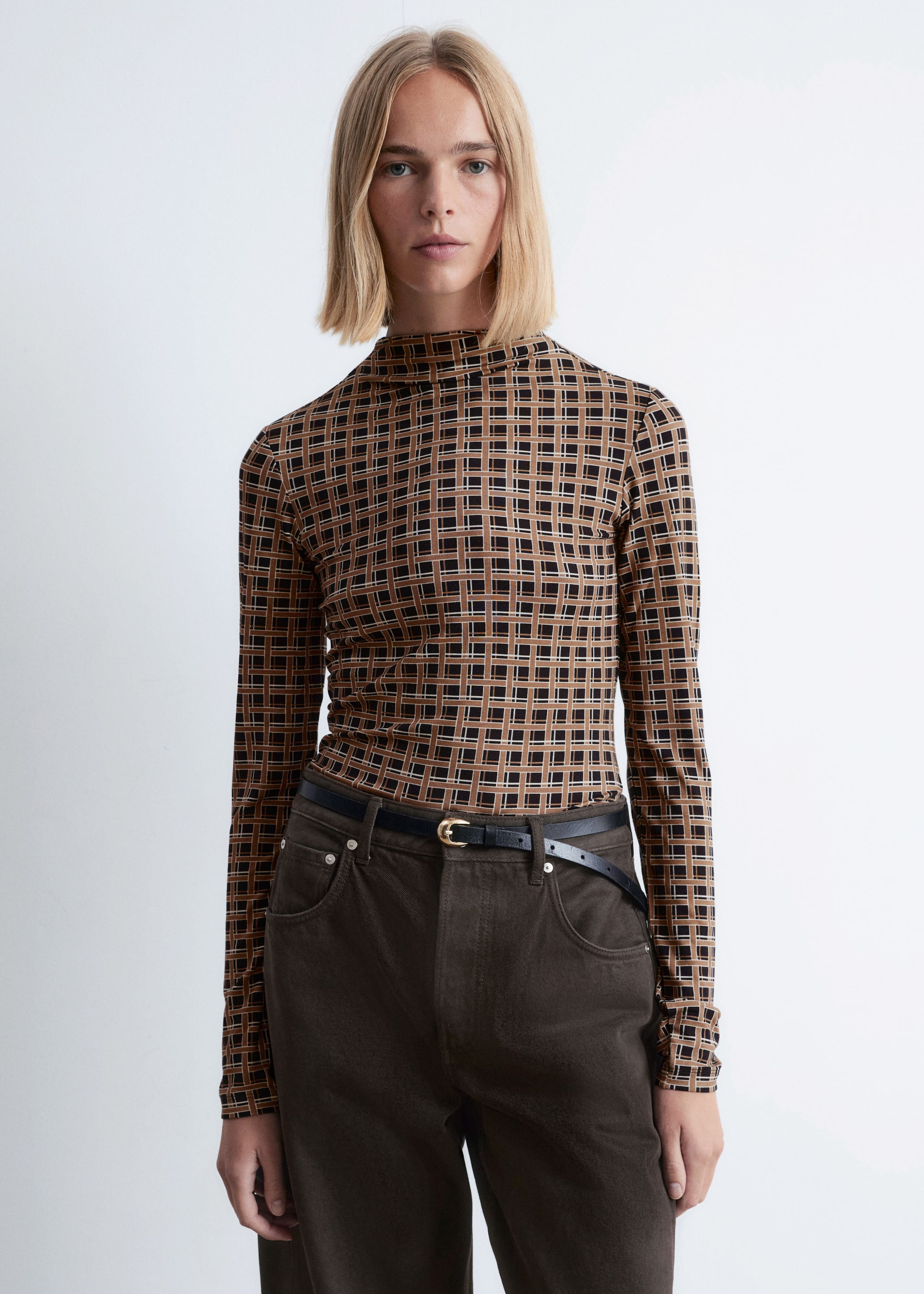 Image of Mock-Neck Top
