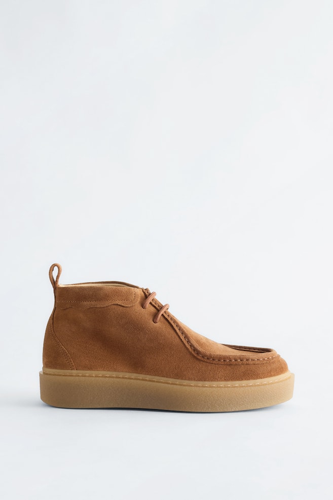 Botas tipo desert con plataforma - Coñac - 1