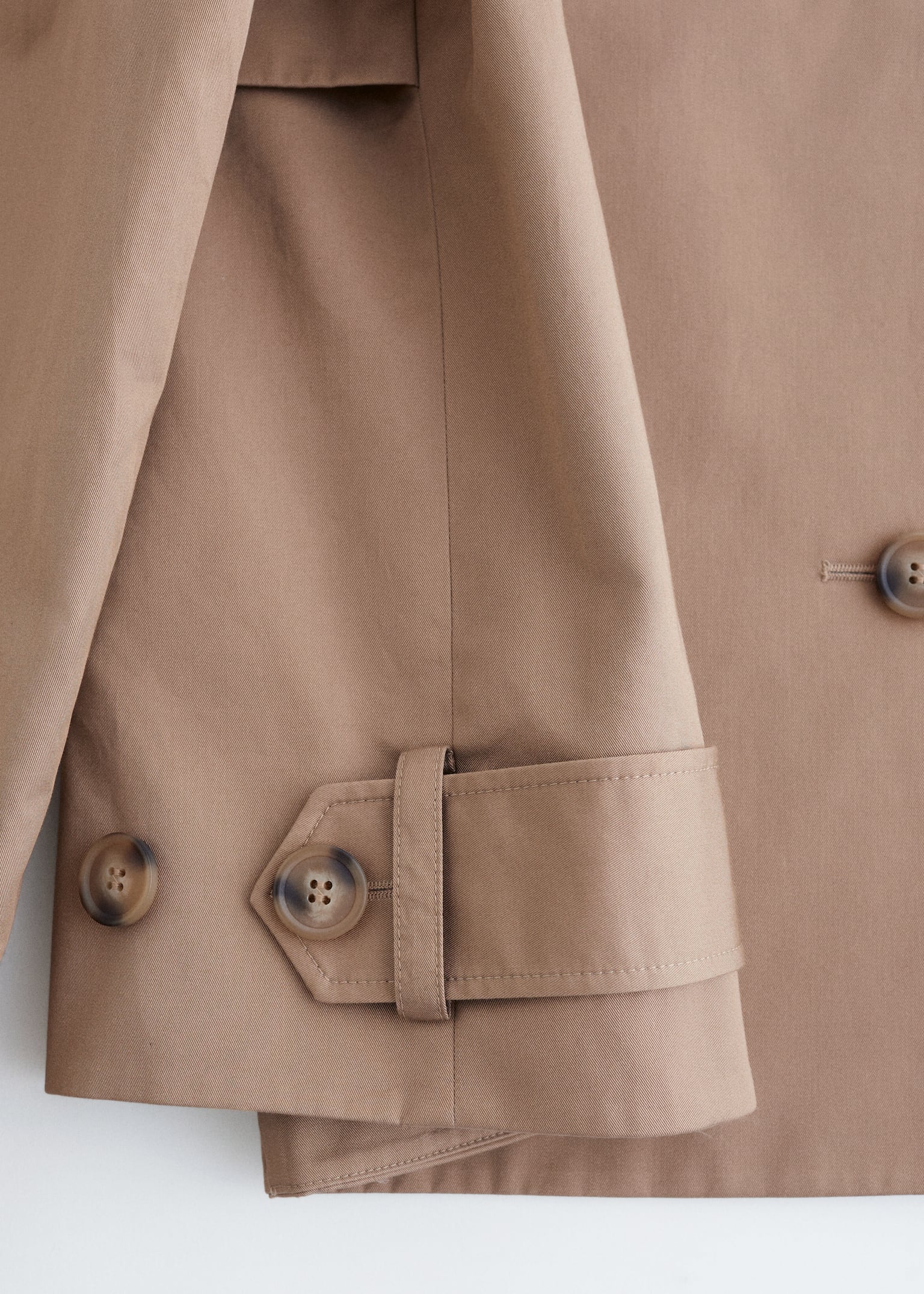 Trench-coat à double boutonnage - Beige/Vert kaki - 9