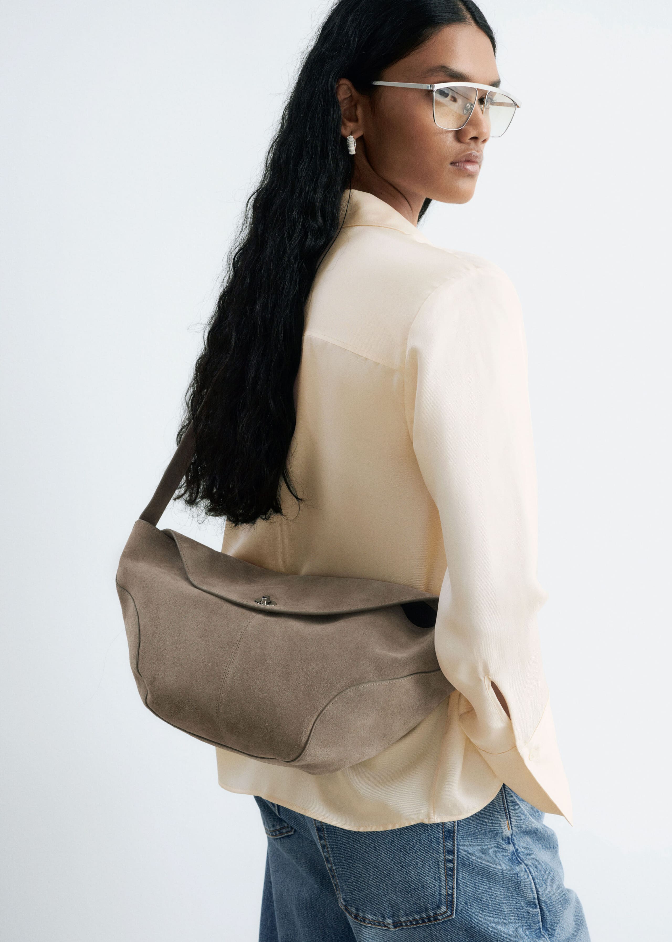 Sculptural Crossbody Bag - Light Mole - Lookbook