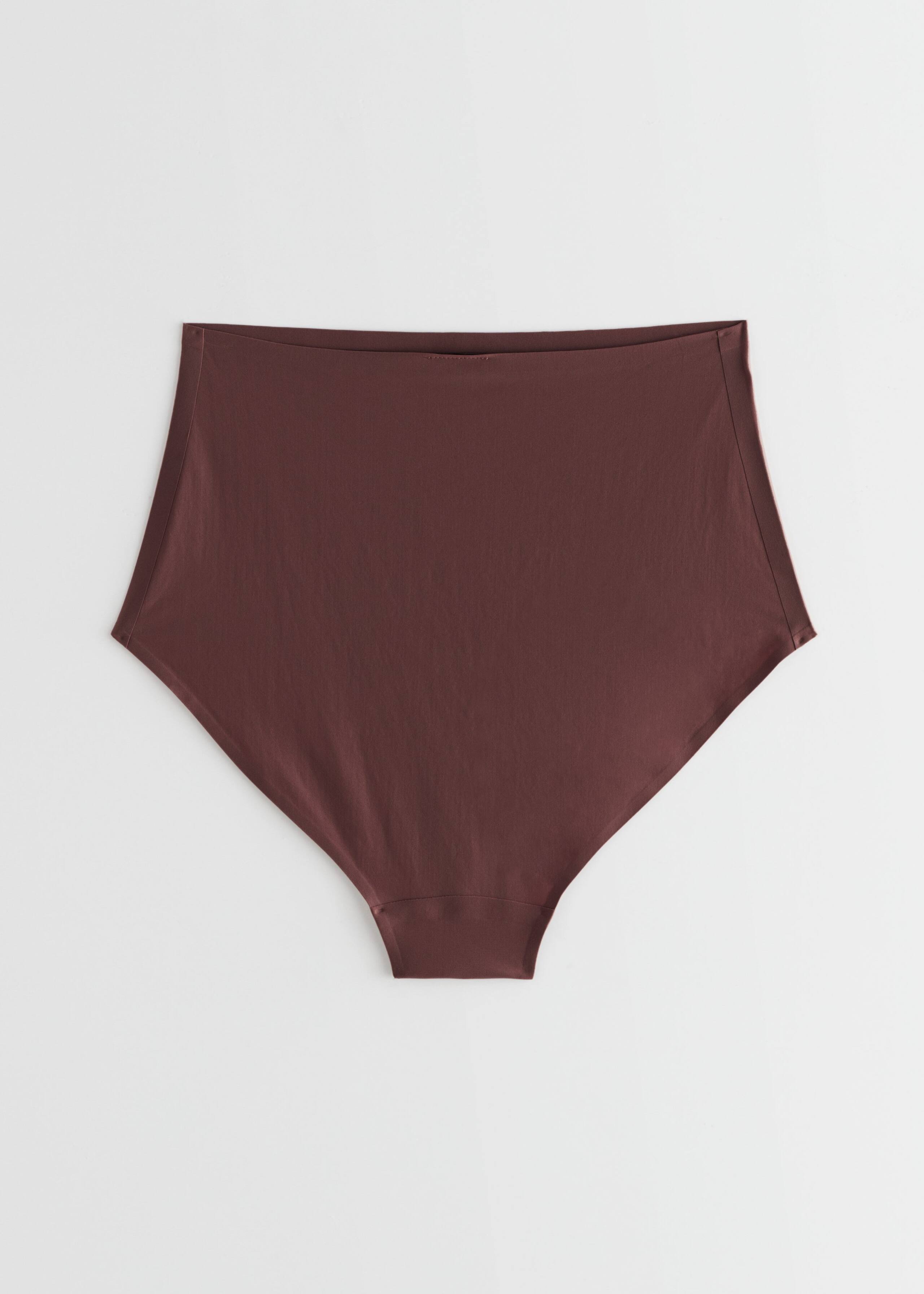 High Waisted Seamless Briefs - Brown - Still Life