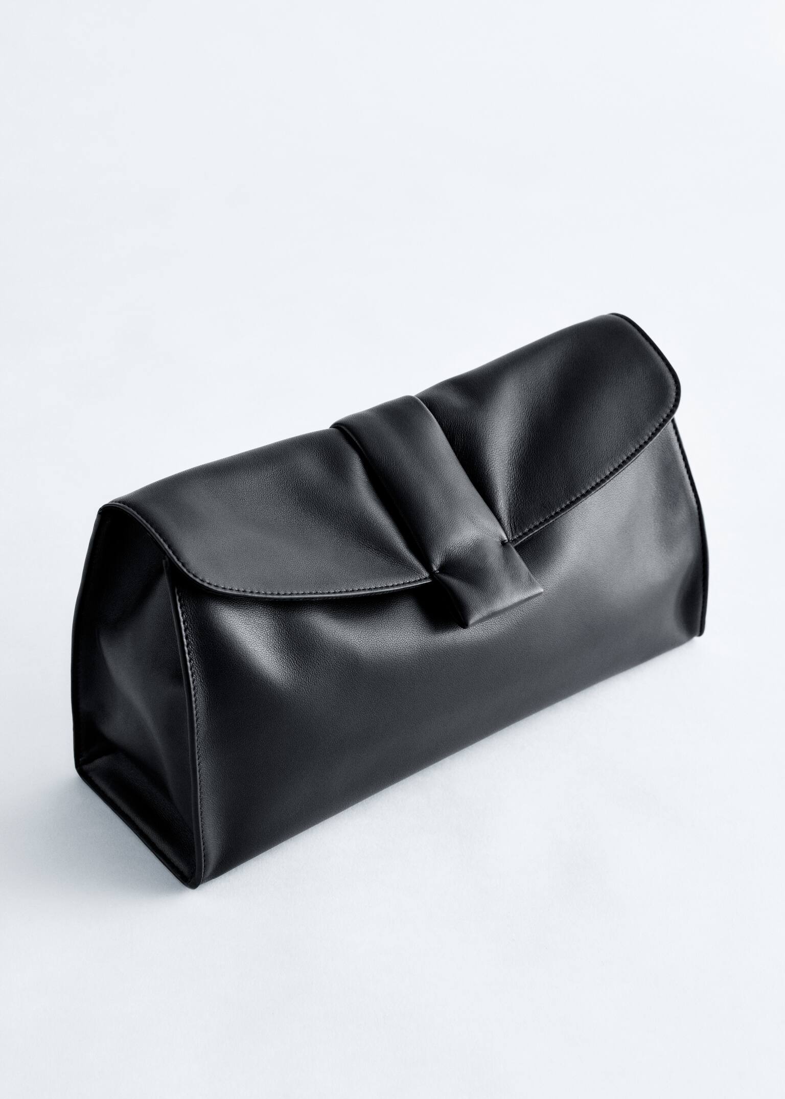 Clutch aus weichem Leder - Schwarz/Taupe/Beige/Schlangenmuster/Dunkelbraun/Schlangenhaut - 3