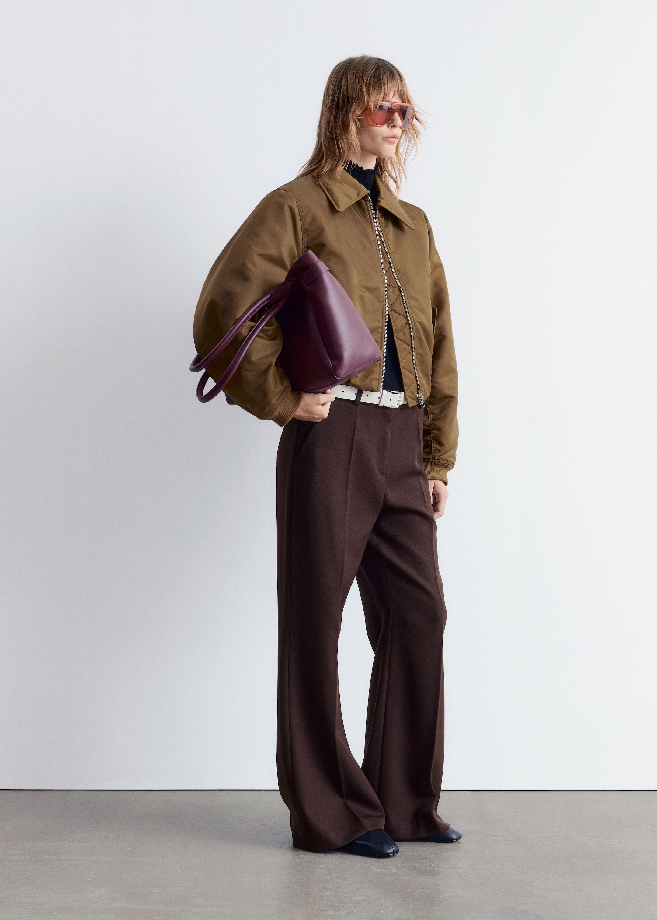 Agrandir l'image: Veste style bomber courte - Brun kaki - FEMME | H&M BE 4