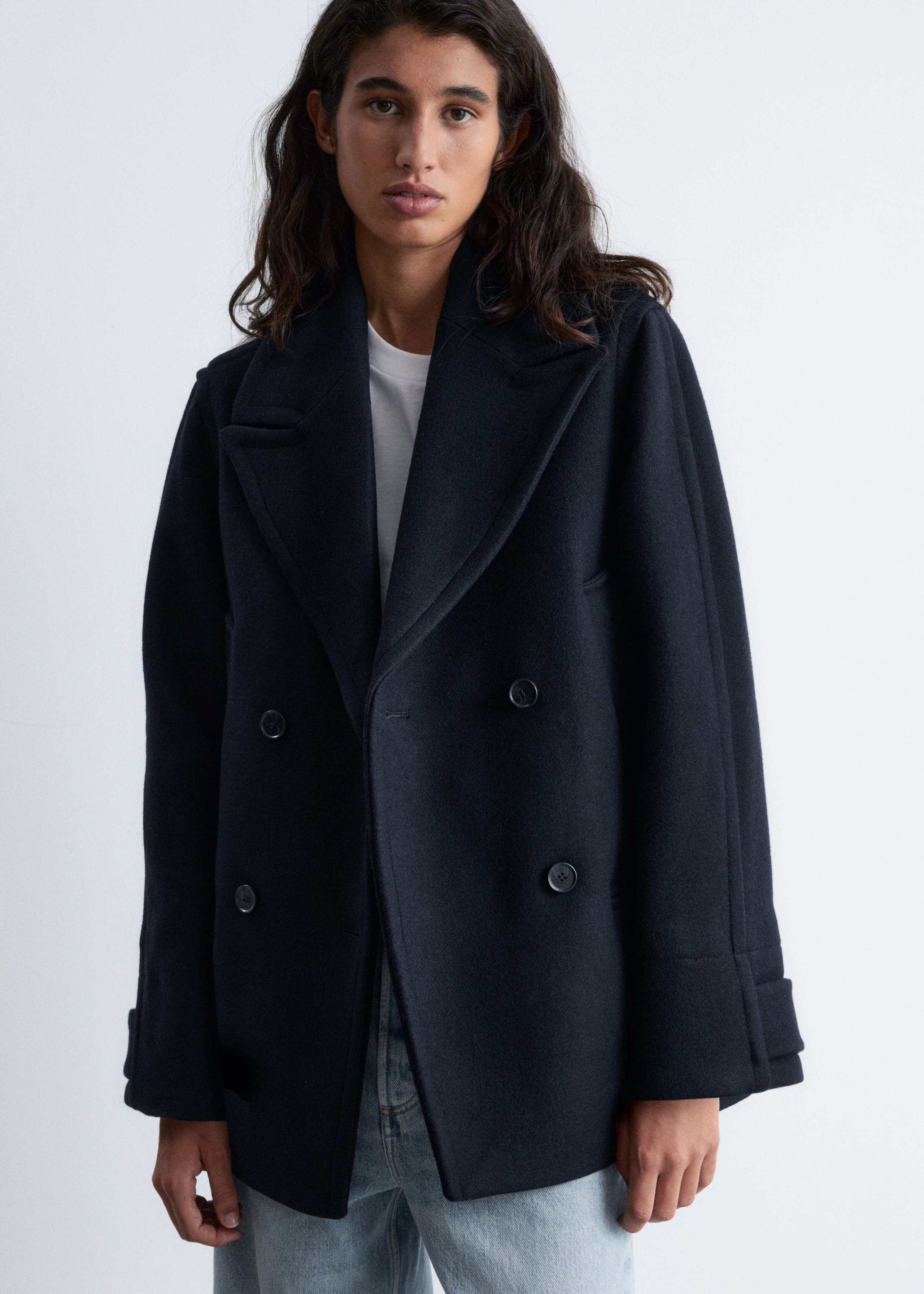 Image of Tailored Wool Pea Coat