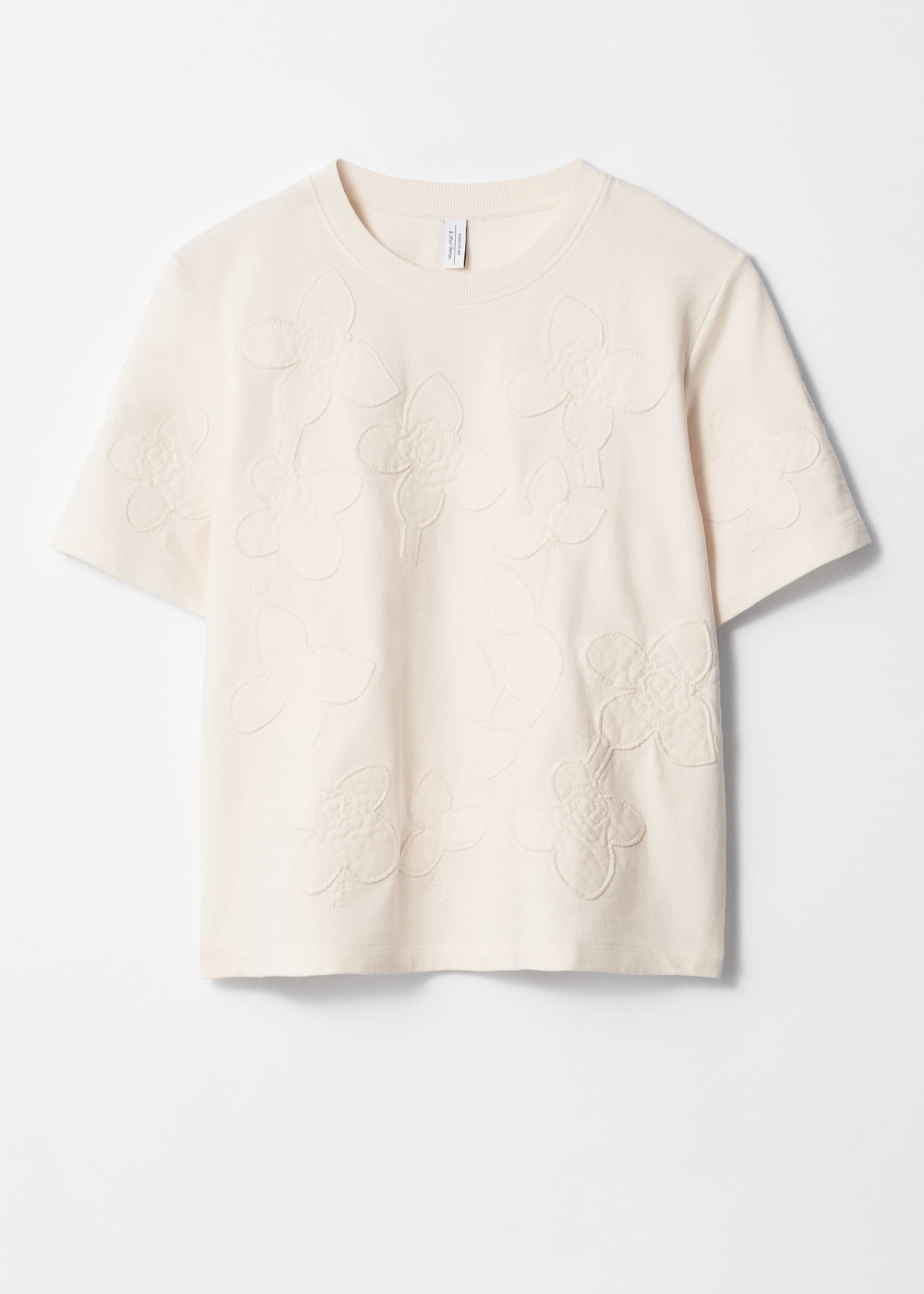 Visualizza immagine più grande: T-shirt con applicazione floreale - Bianco - DONNA | H&M IT 1
