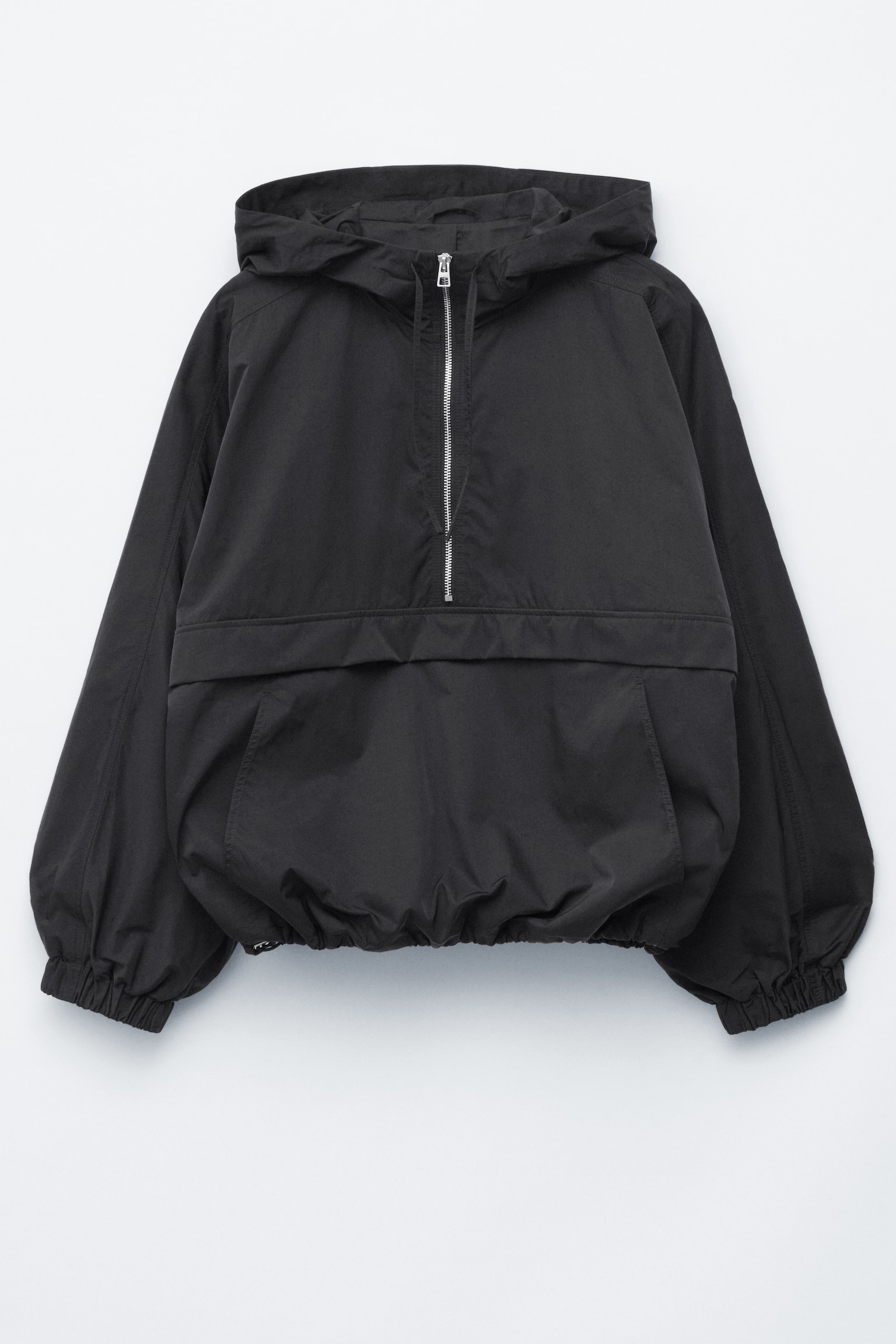 Anorak con capucha - Negro