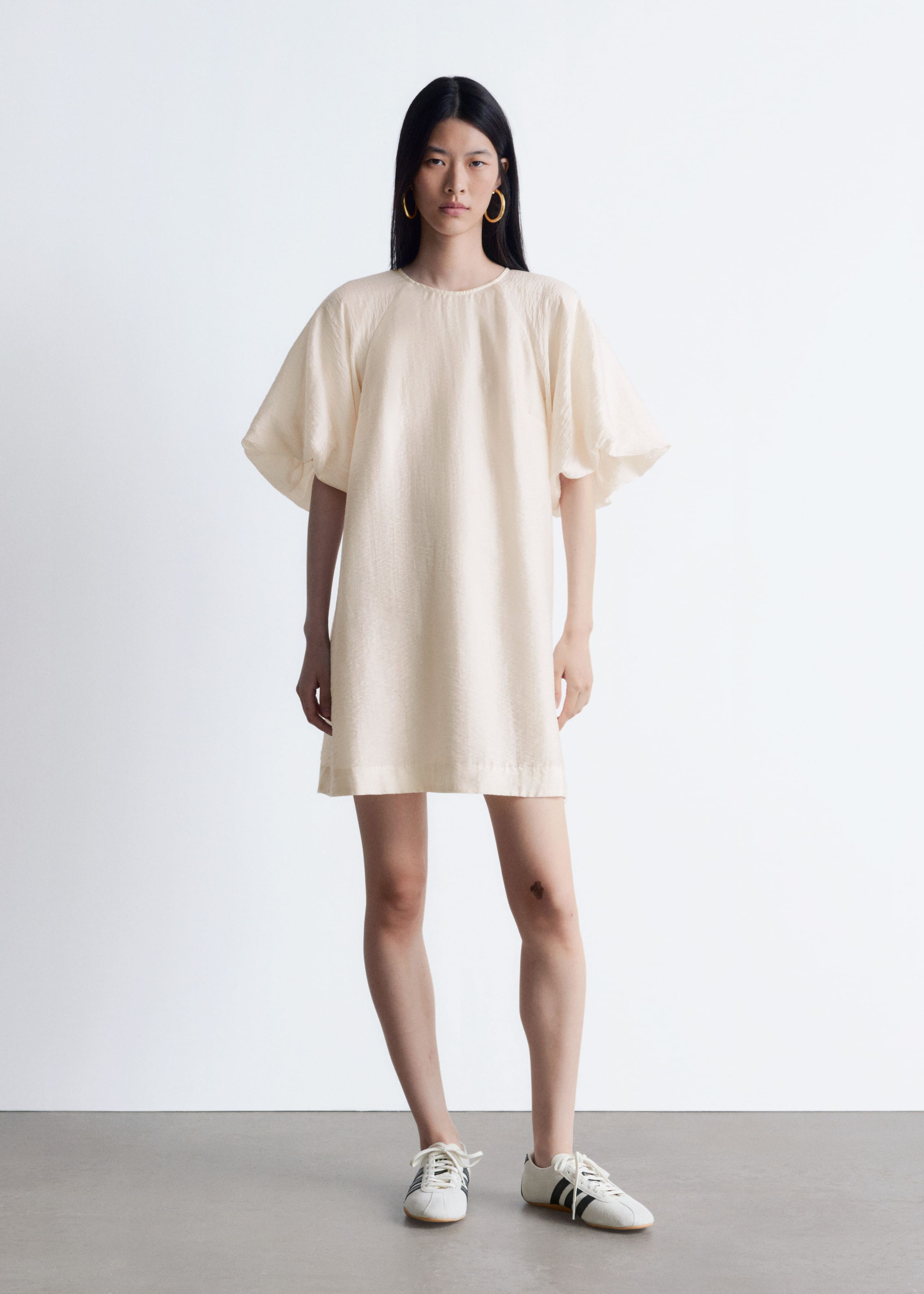 Image of Puff-Sleeve Mini Dress