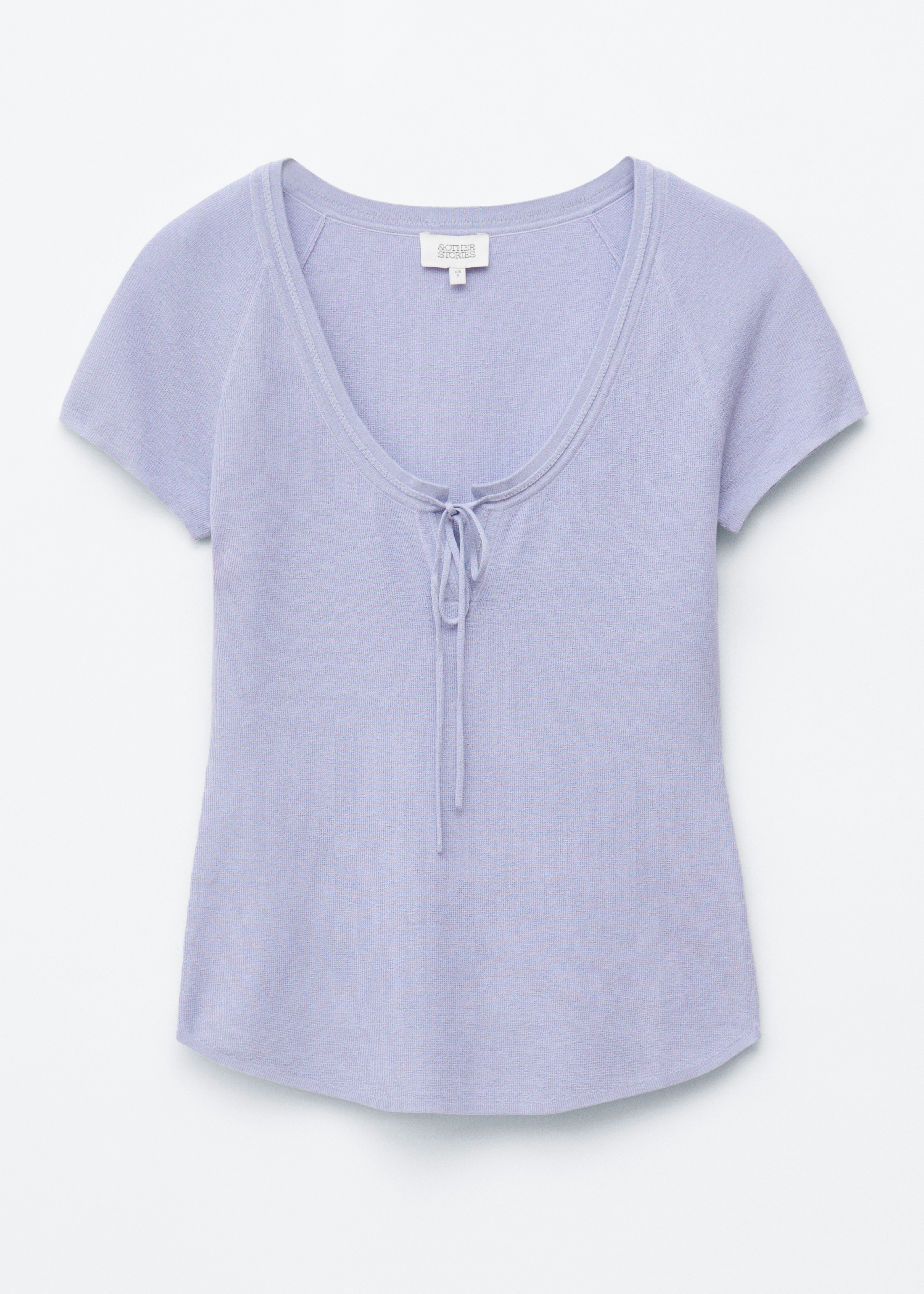 Top met strik aan de voorkant - Paars/Zwart