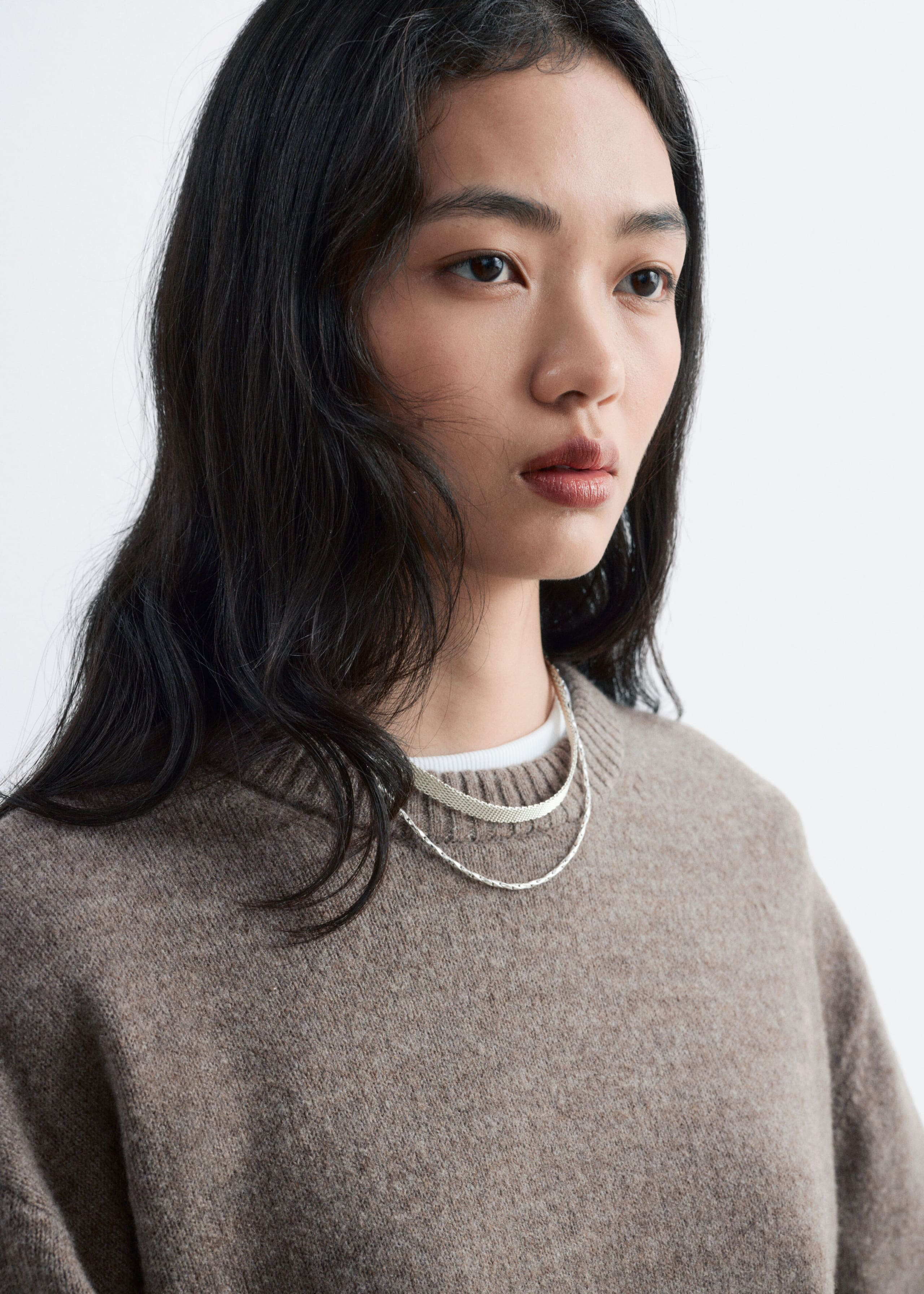 Boxy Knit Jumper - Dark Mole - Still Life