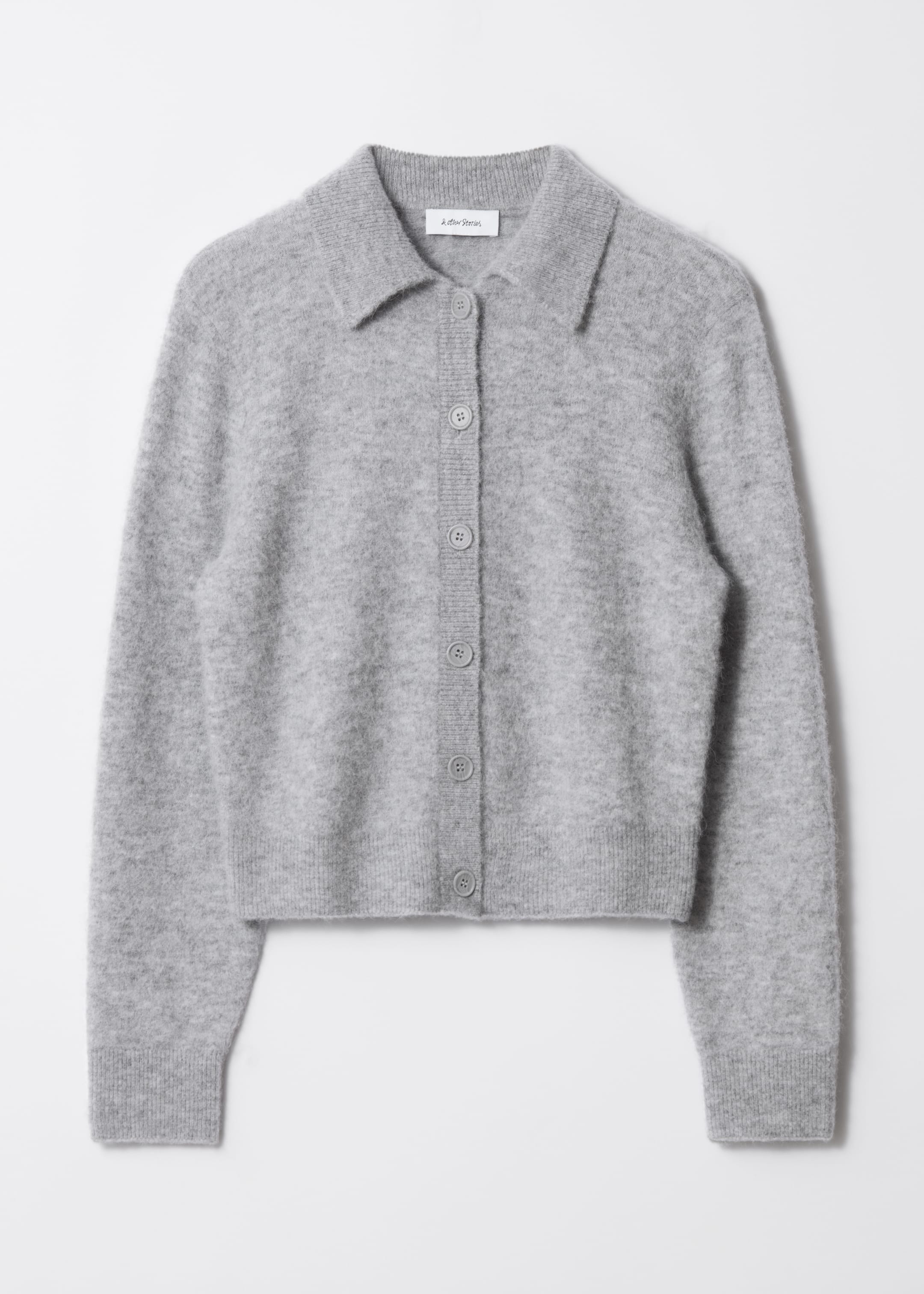 Agrandir l'image: Cardigan en maille à col - Gris - FEMME | H&M FR 6