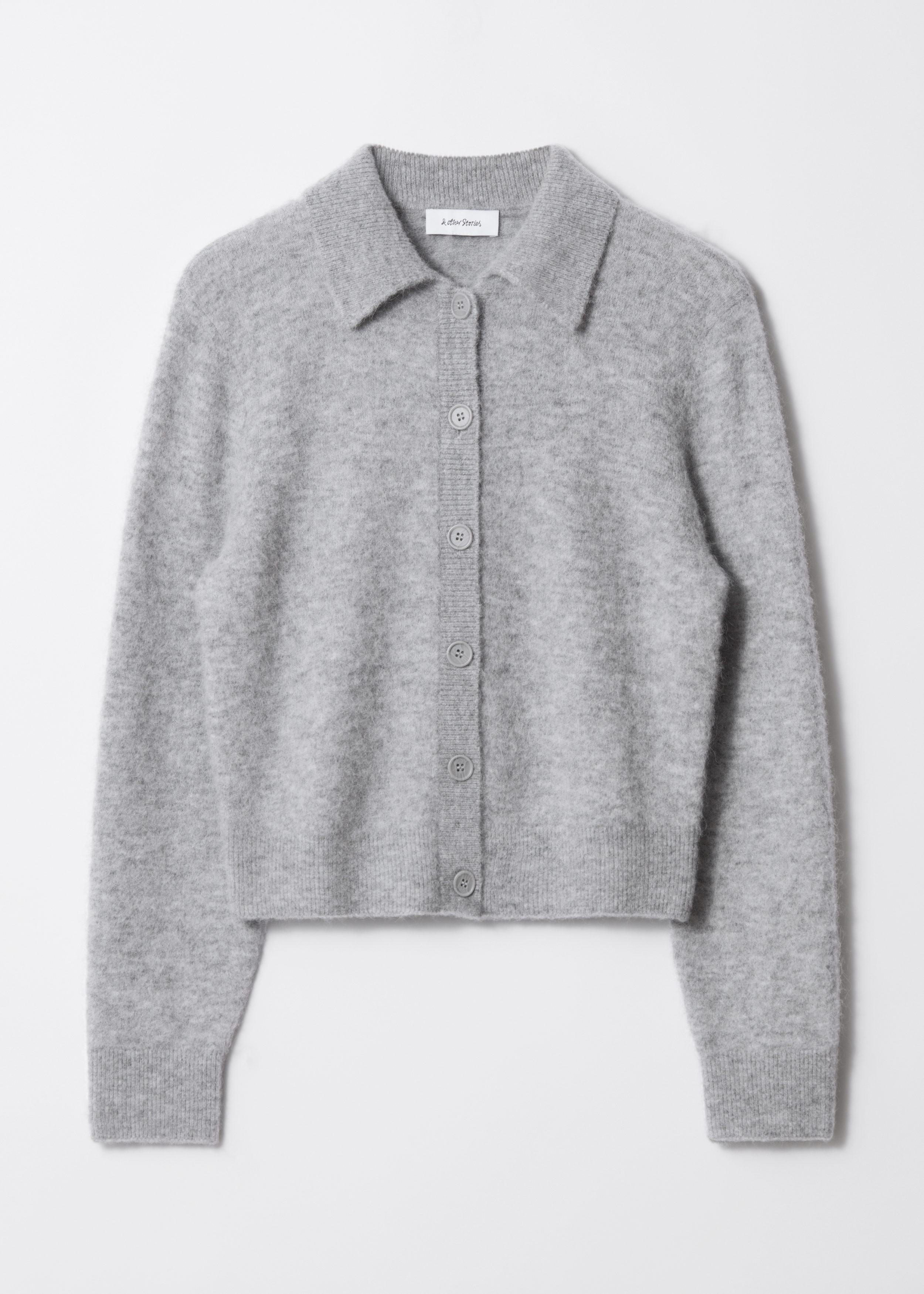 Collared Knit Cardigan - Grey - Cardigans - & Other Stories US