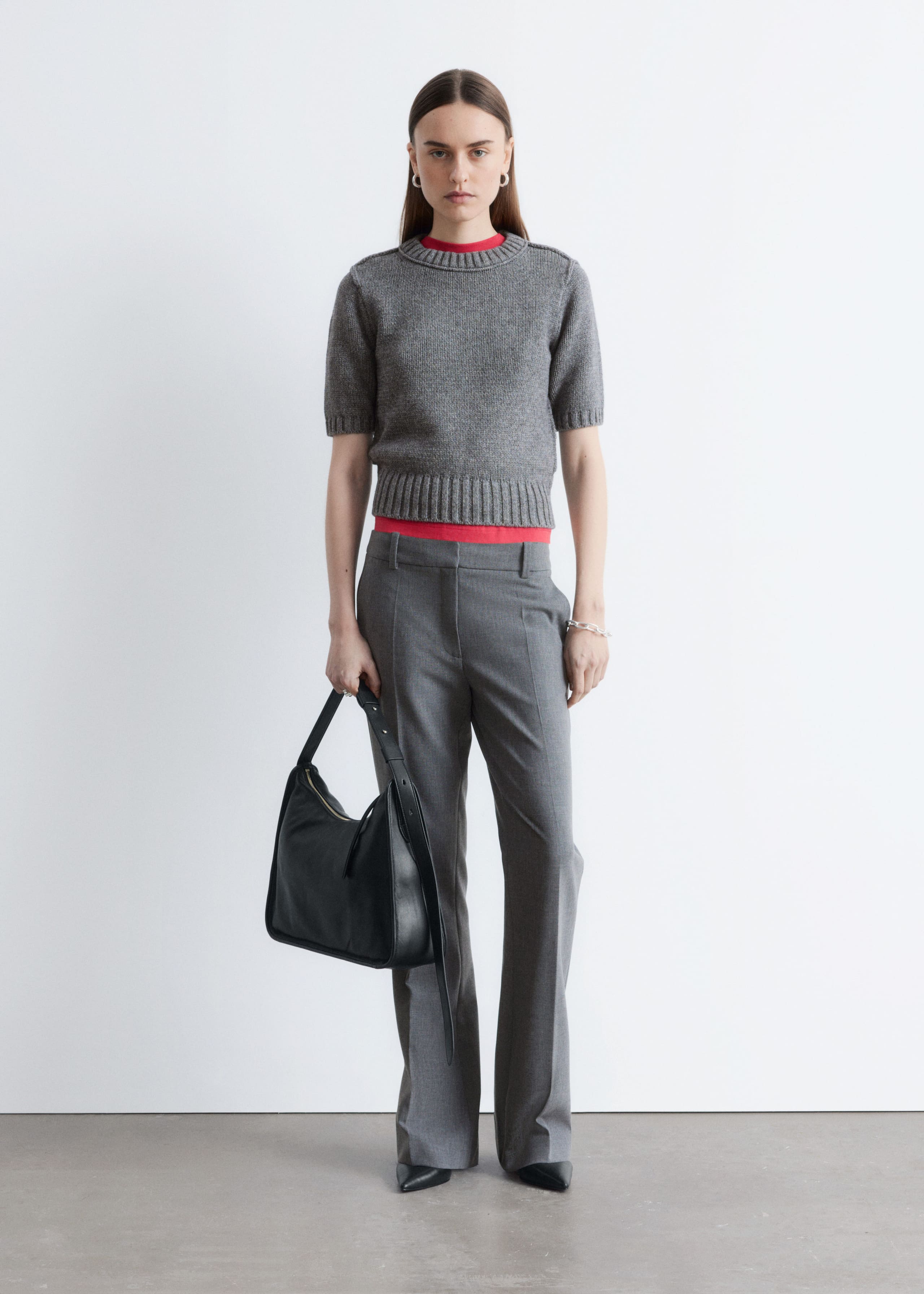 Image of Wool-Blend Knitted T-shirt