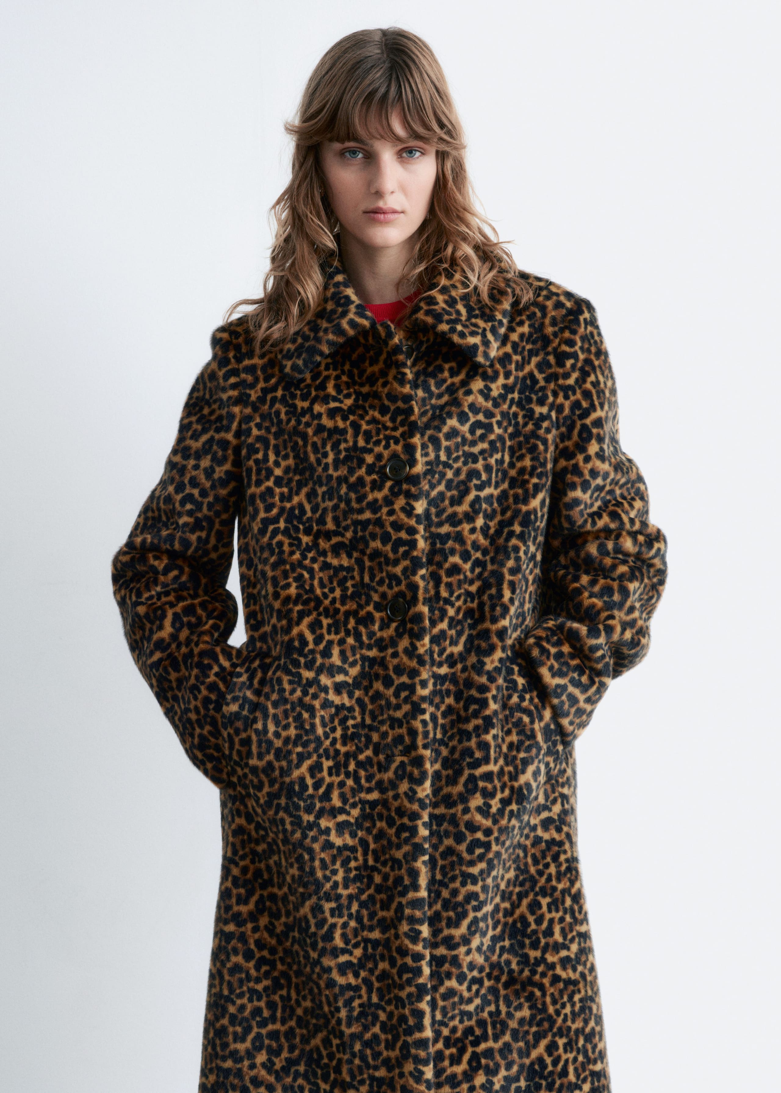 Image of Faux Fur Leopard Coat