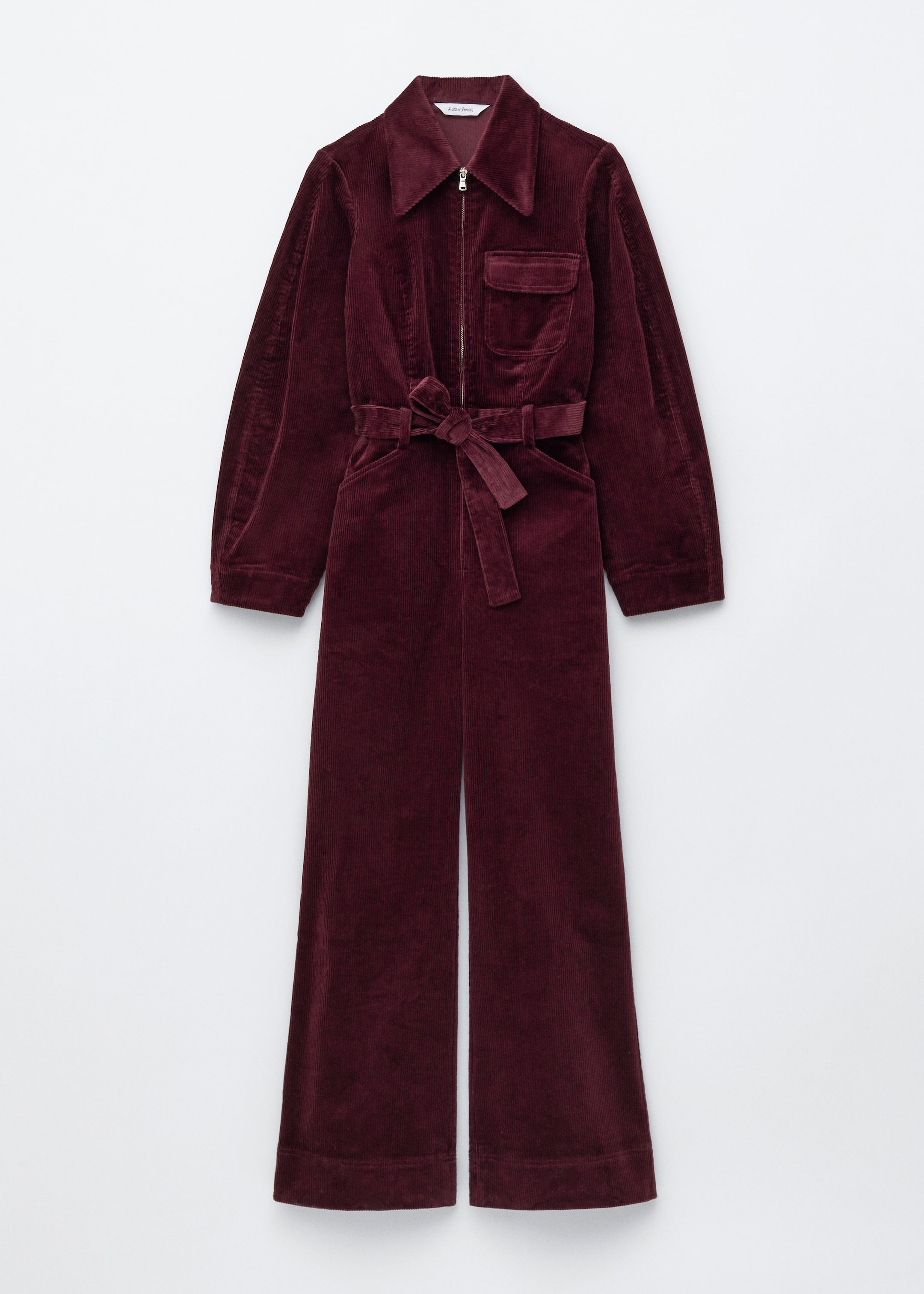 Größeres Bild anzeigen: Cord-Jumpsuit mit Gürtel - Weinrot - Ladies | H&M AT 7