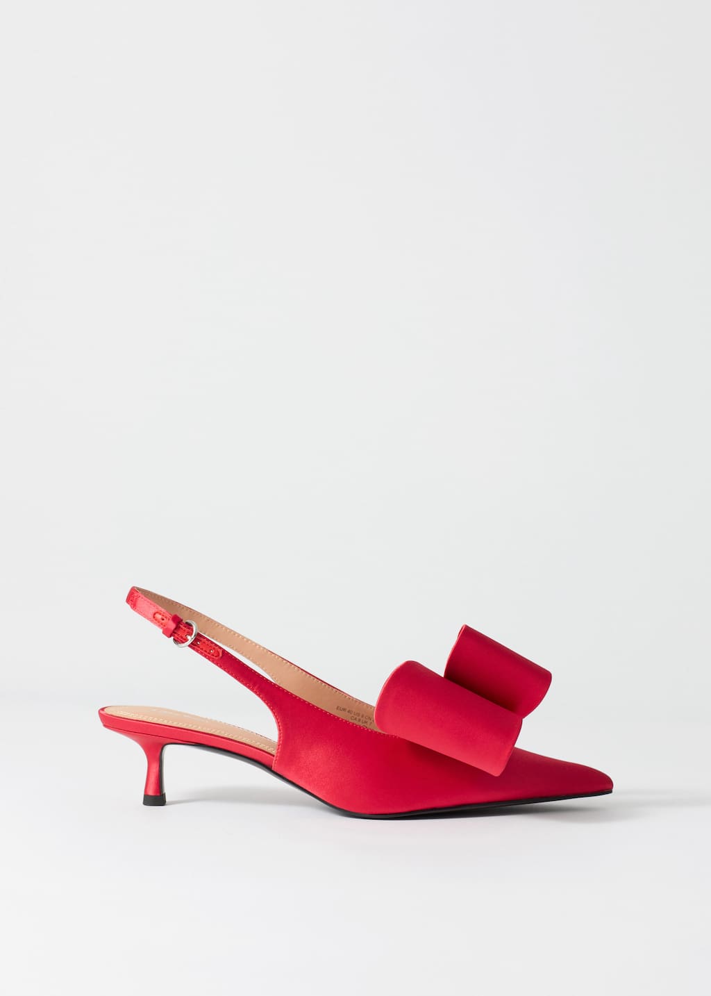 Image of Bow-Embellished Satin Pumps