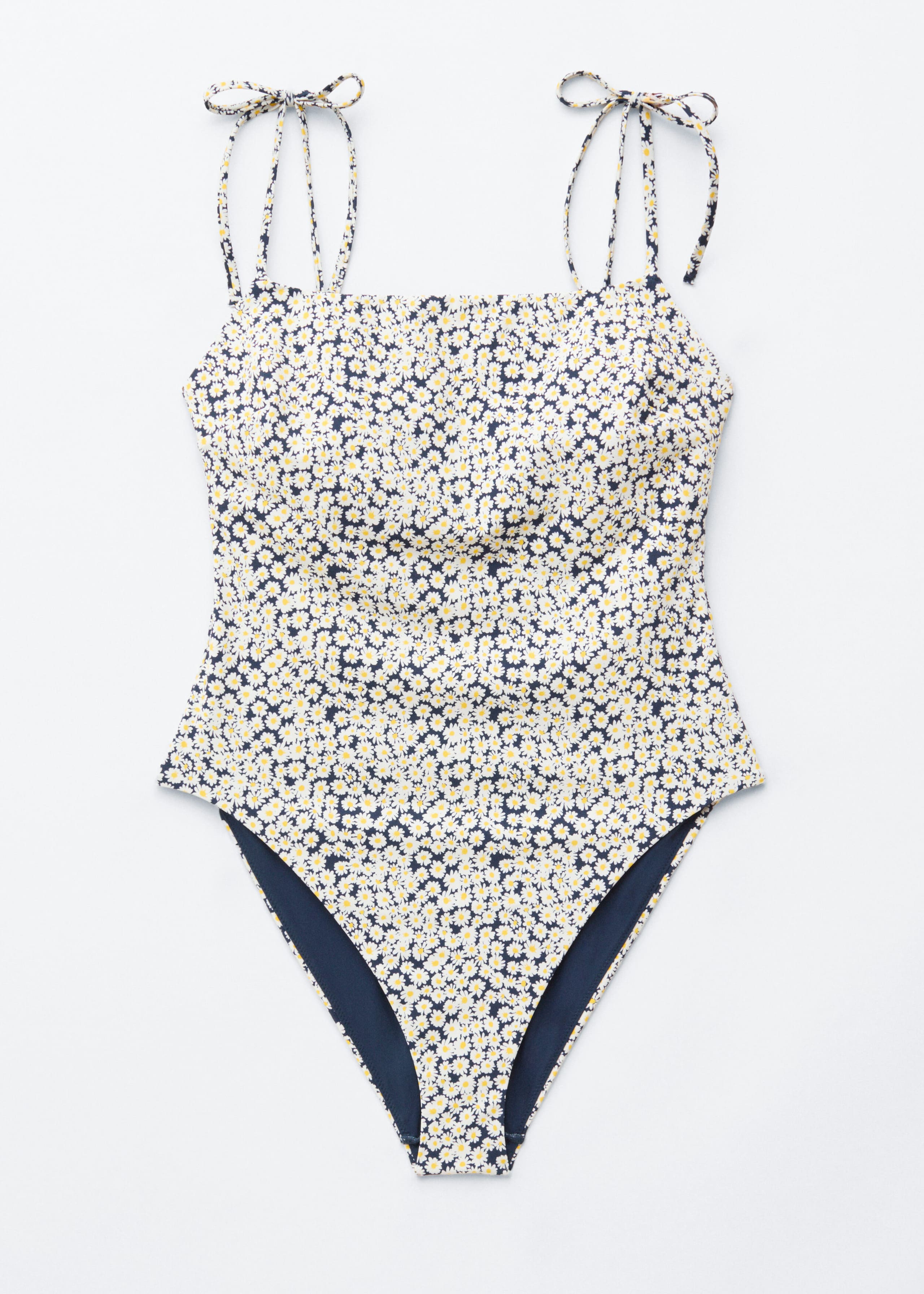 Tie-Strap Swimsuit - Black/Floral - Still Life