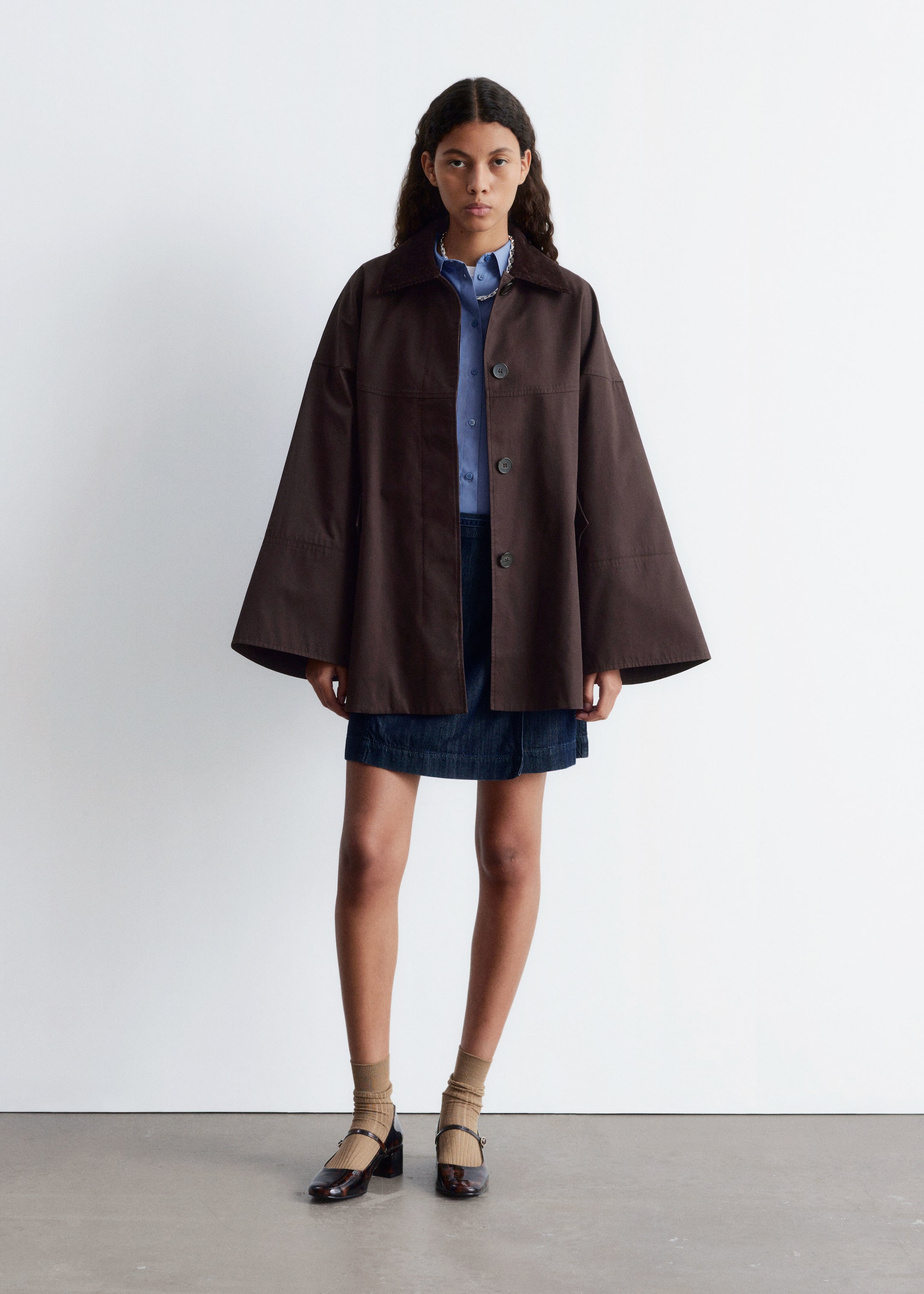 Agrandir l'image: Escarpins style babies en cuir - Écaille de tortue brun foncé - FEMME | H&M CH 1