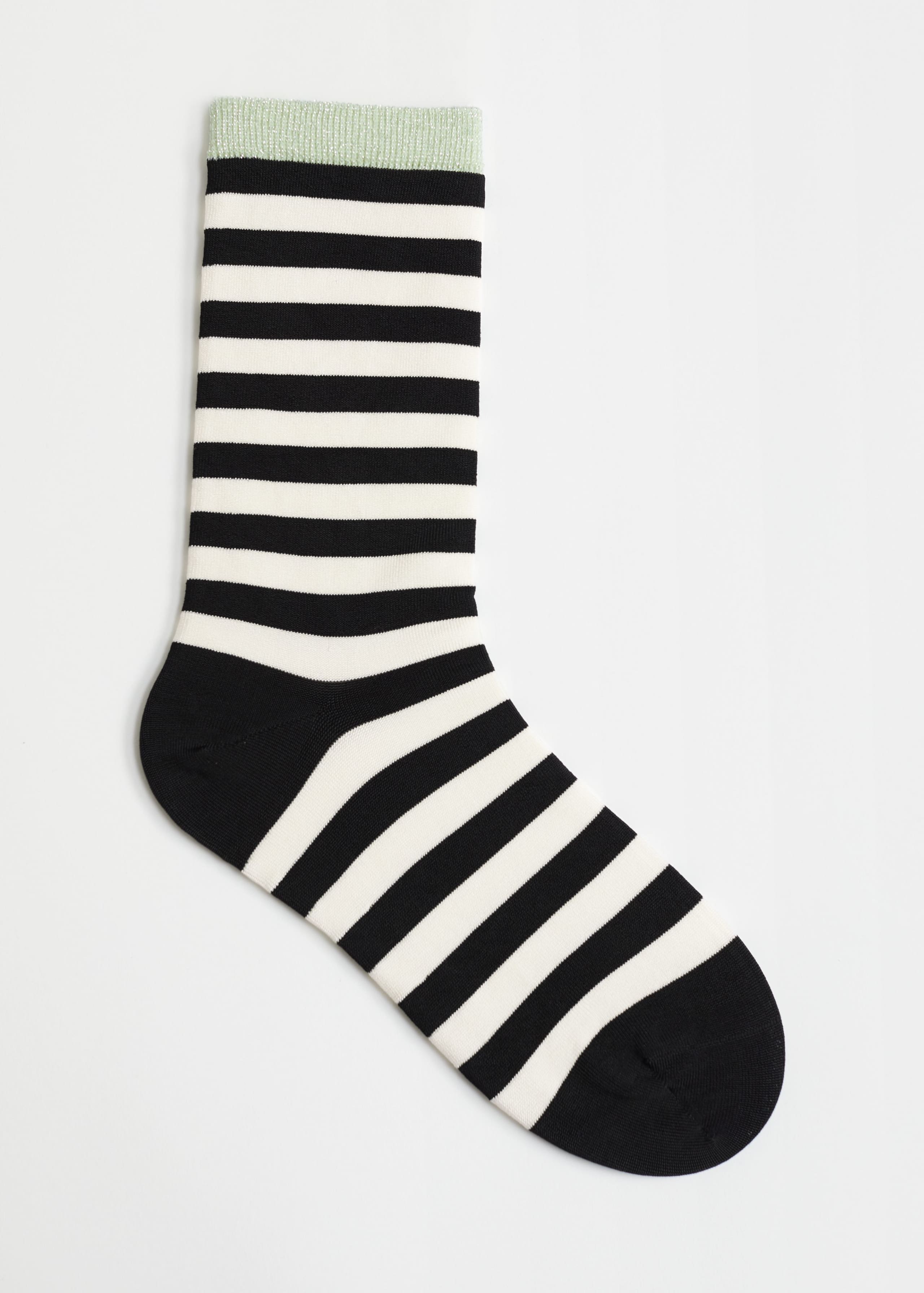 Striped Ankle Socks - Green Stripe - Still Life