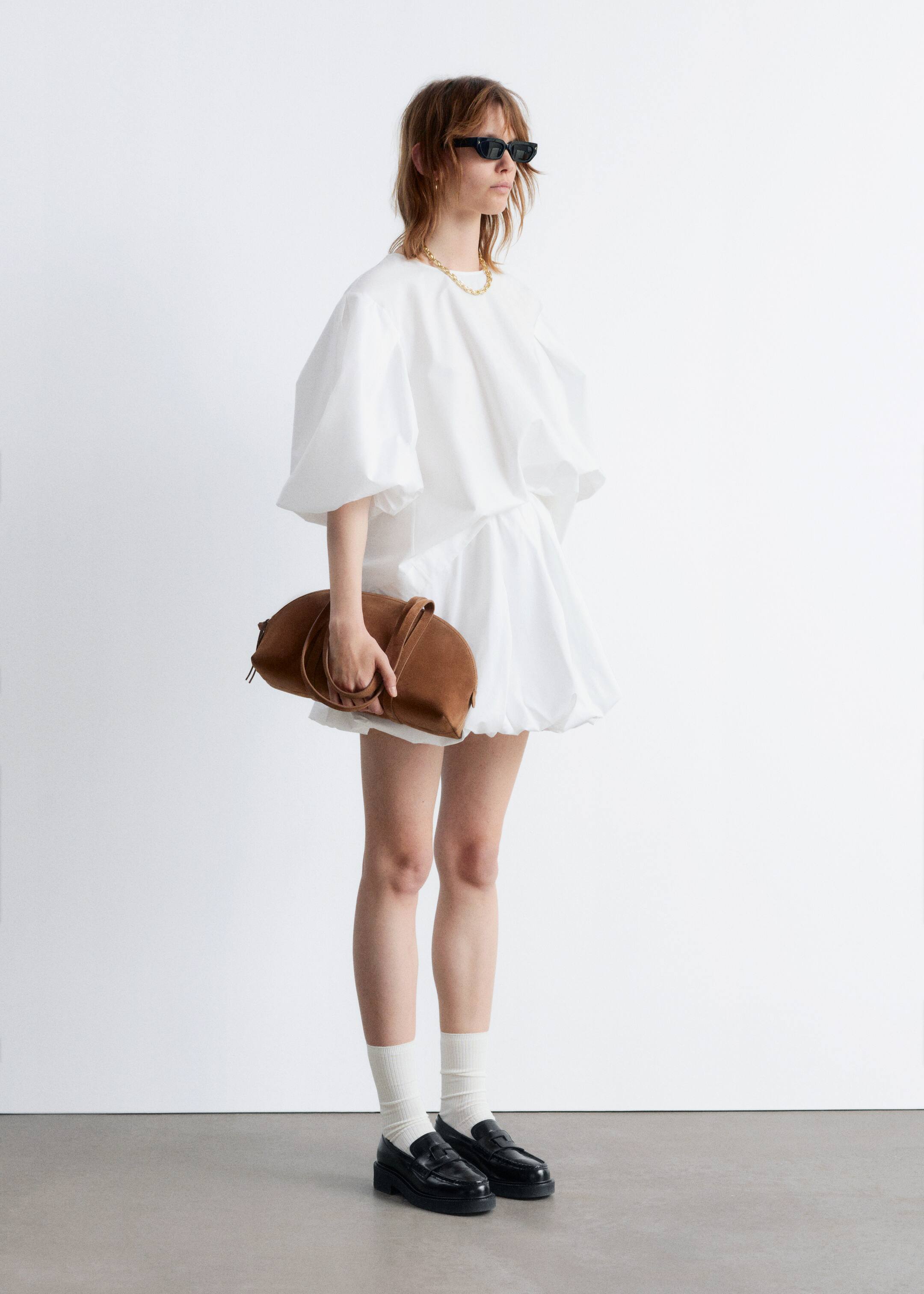 View larger image: Voluminous Puff-Sleeve Blouse - White - Ladies | H&M GB 3