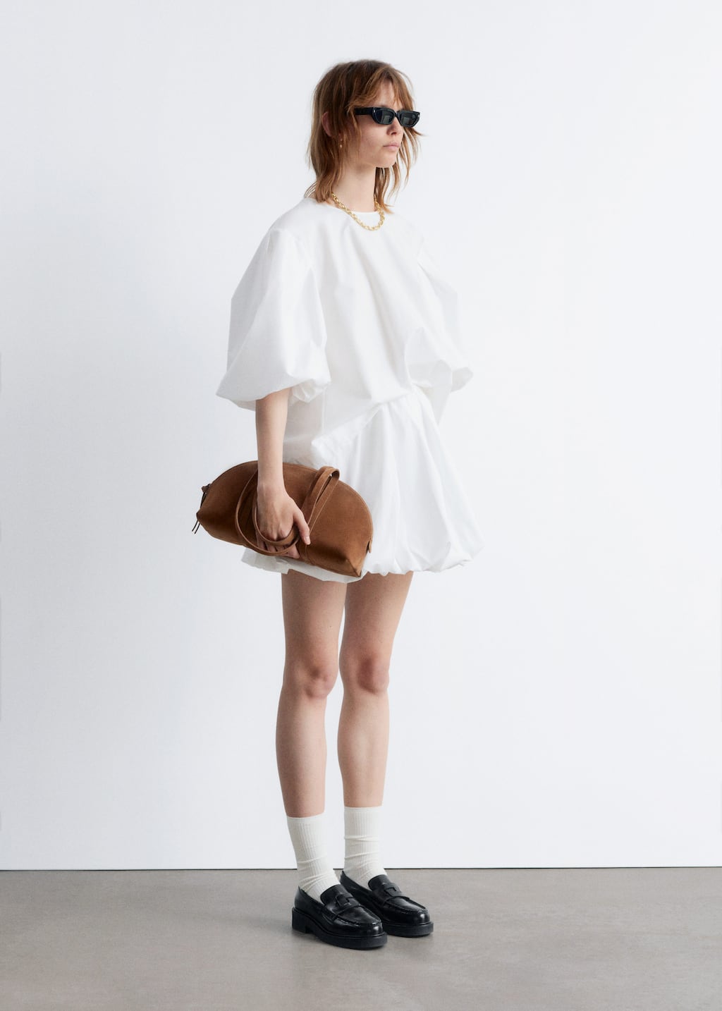 Image of Voluminous Puff-Sleeve Blouse
