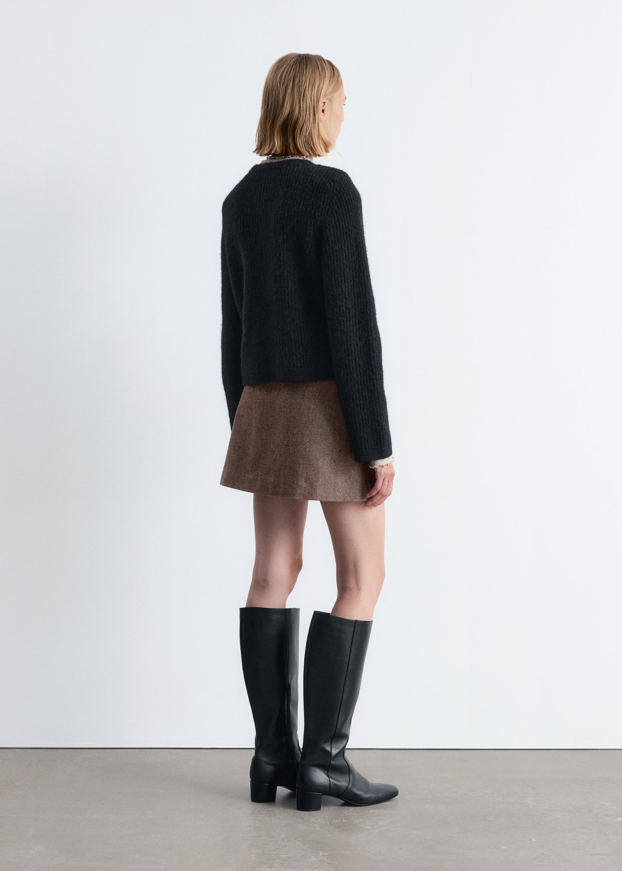 View larger image: Rib-Knit Cardigan - Black - Ladies | H&M GB 5