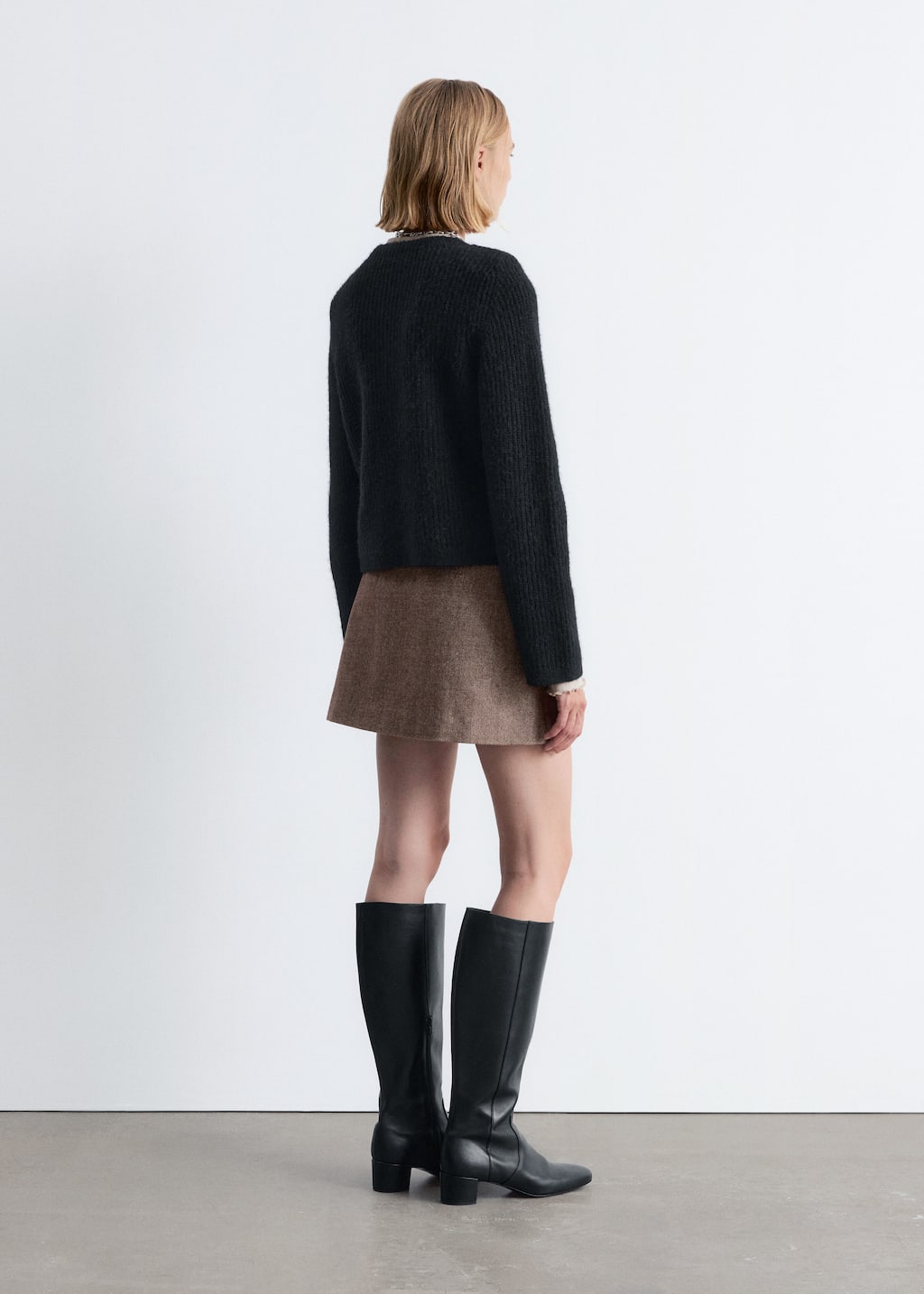 Image of Rib-Knit Cardigan