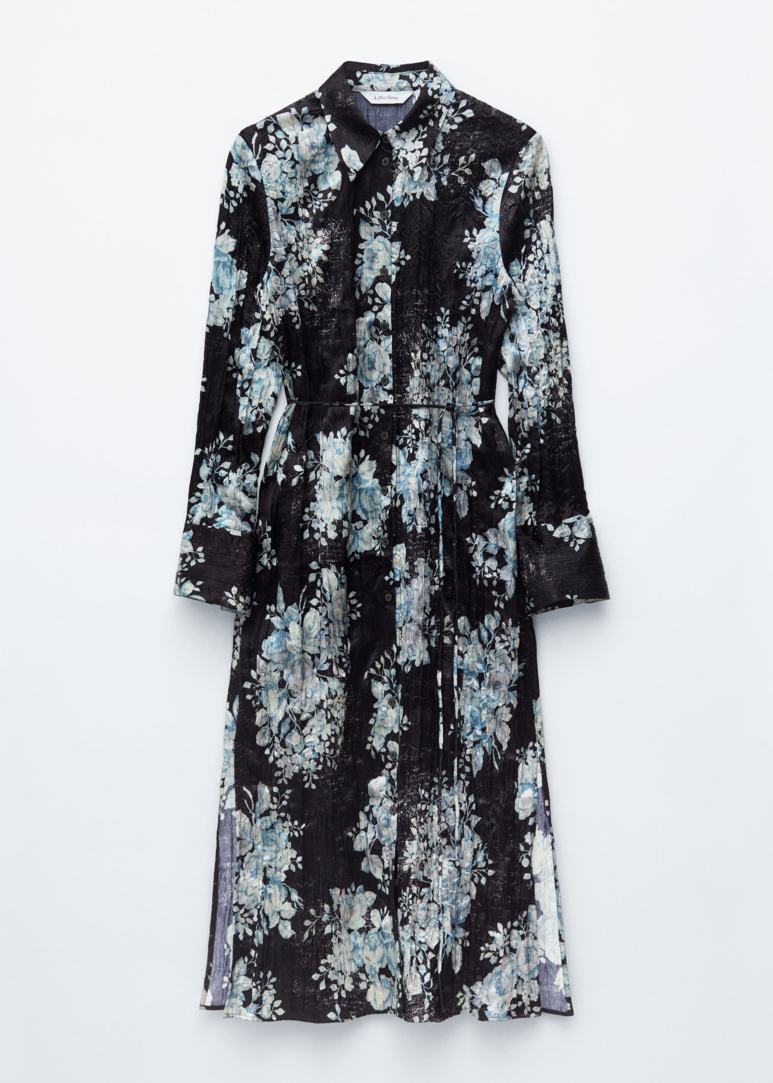 Image of Crêpe Midi Shirt Dress