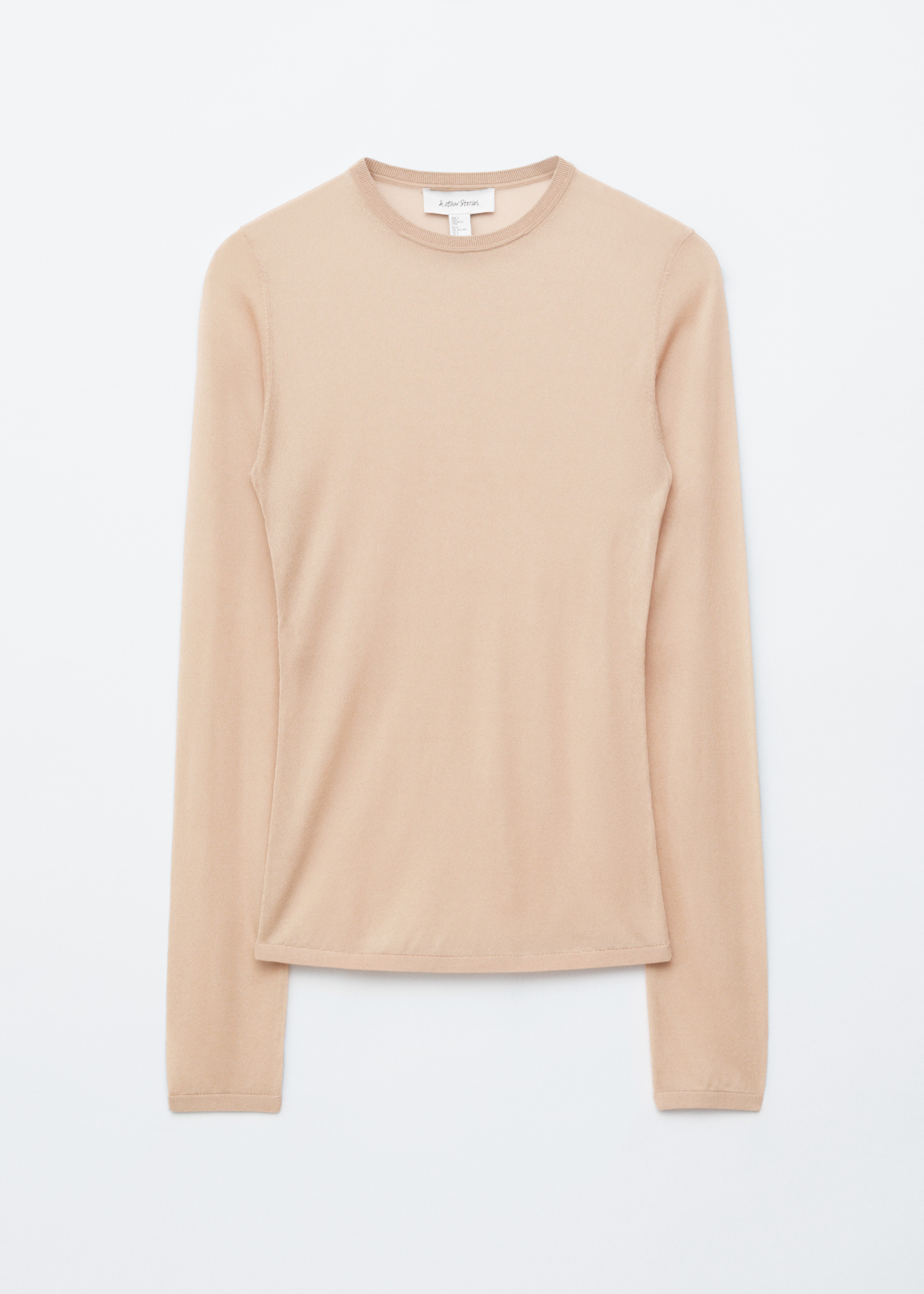 Top transparente de punto fino - Beige/Celeste